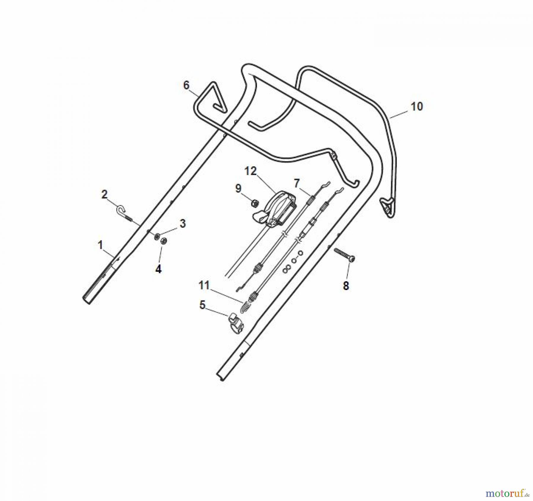  Global Garden Products GGP Rasenmäher Benzin Mit Antrieb 2017 CR-CS 484 WS - CR-CS 484 WSQ Griff, Oberholm