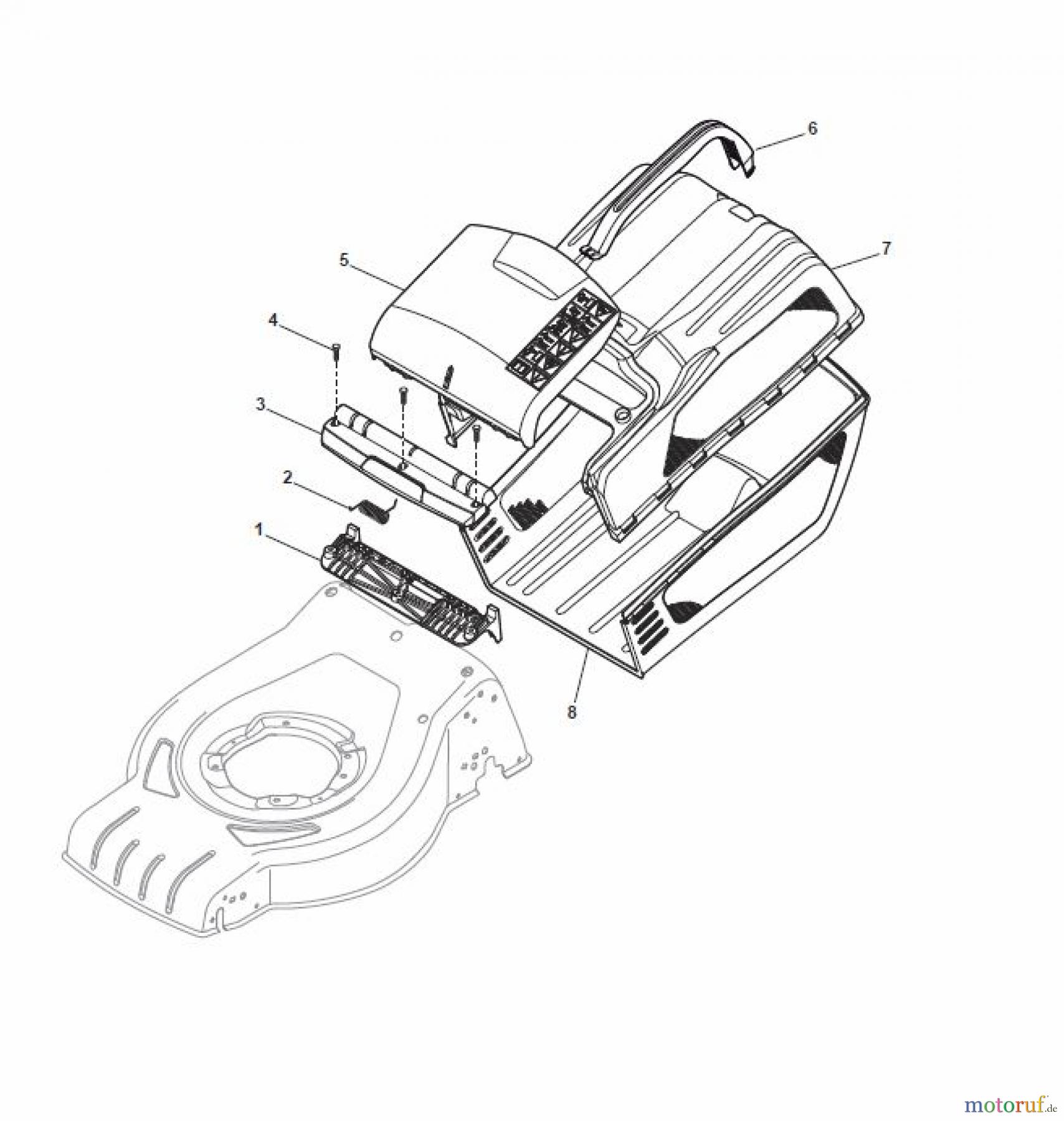  Global Garden Products GGP Rasenmäher Benzin Mit Antrieb 2017 CR-CS 484 WS - CR-CS 484 WSQ Fangsack