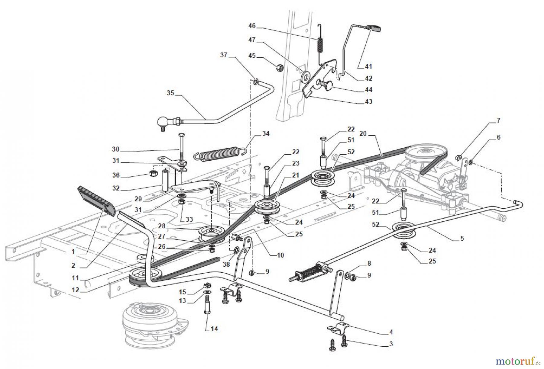  Global Garden Products GGP Aufsitzmäher Sammler Collecting 84cm 2017 MP 84 Brake And Gearbox Controls