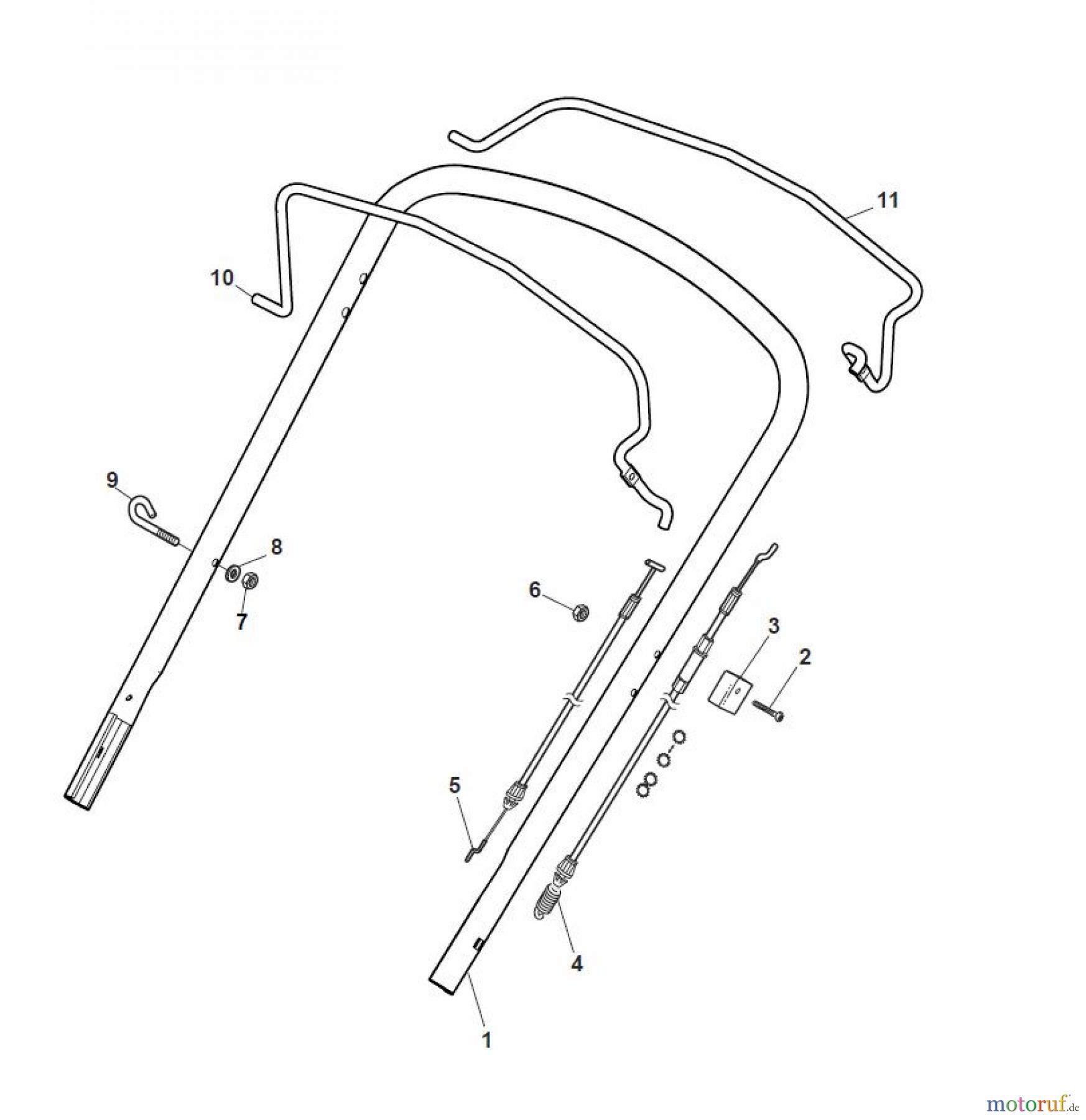  Global Garden Products GGP Rasenmäher Benzin Mit Antrieb 2017 CRL-CSL 484 SE - CRL-CSL 484 SQE Handle, Upper Part