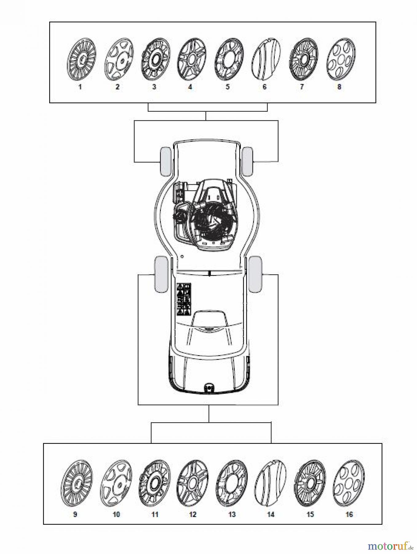  Global Garden Products GGP Rasenmäher Baujahr 2017 Benzin Mit Antrieb 2017 ES 534 TR Hub Cap