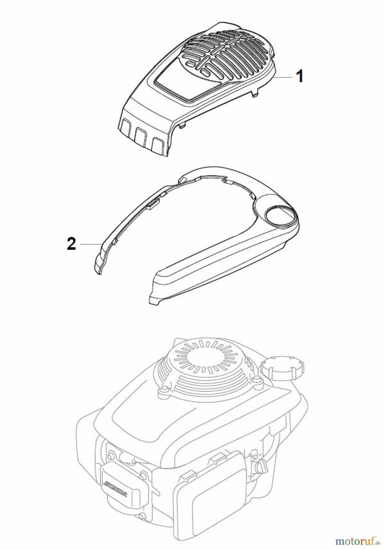  Global Garden Products GGP Rasenmäher Baujahr 2017 Benzin Mit Antrieb 2017 MCS 504 TR/E Honda Engine Cover