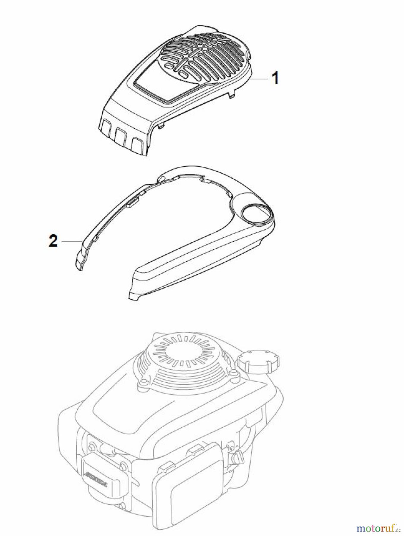  Global Garden Products GGP Rasenmäher Baujahr 2017 Benzin Mit Antrieb 2017 MP1 504 S Honda Engine Cover