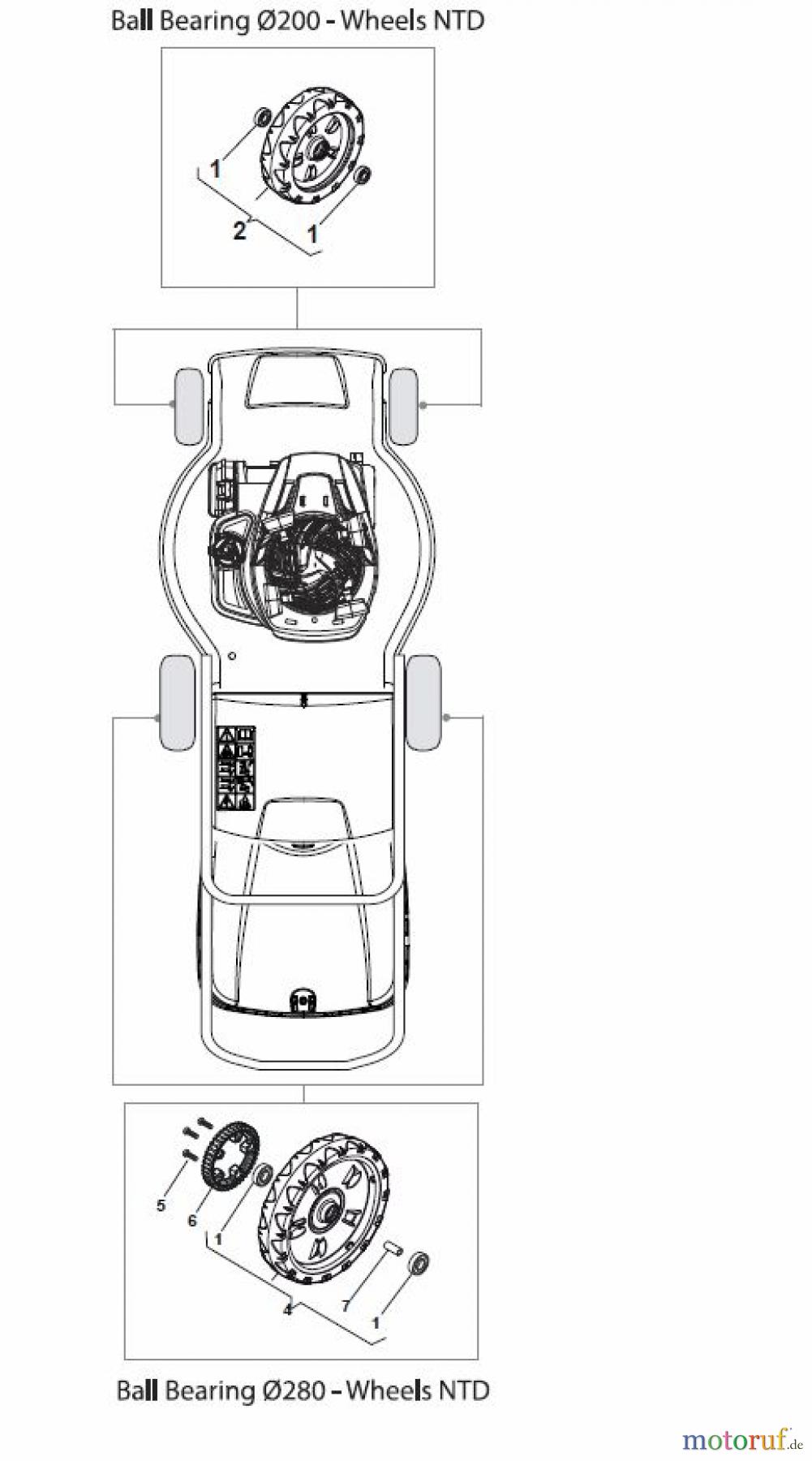  Global Garden Products GGP Rasenmäher Benzin Mit Antrieb 2017 MP1 504 WSQE Wheels and Hub Caps