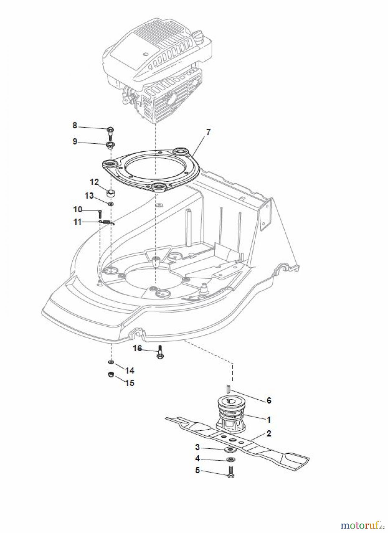  Global Garden Products GGP Rasenmäher Benzin Mit Antrieb 2017 NP 534 TR/E Blade and Hub with AVS