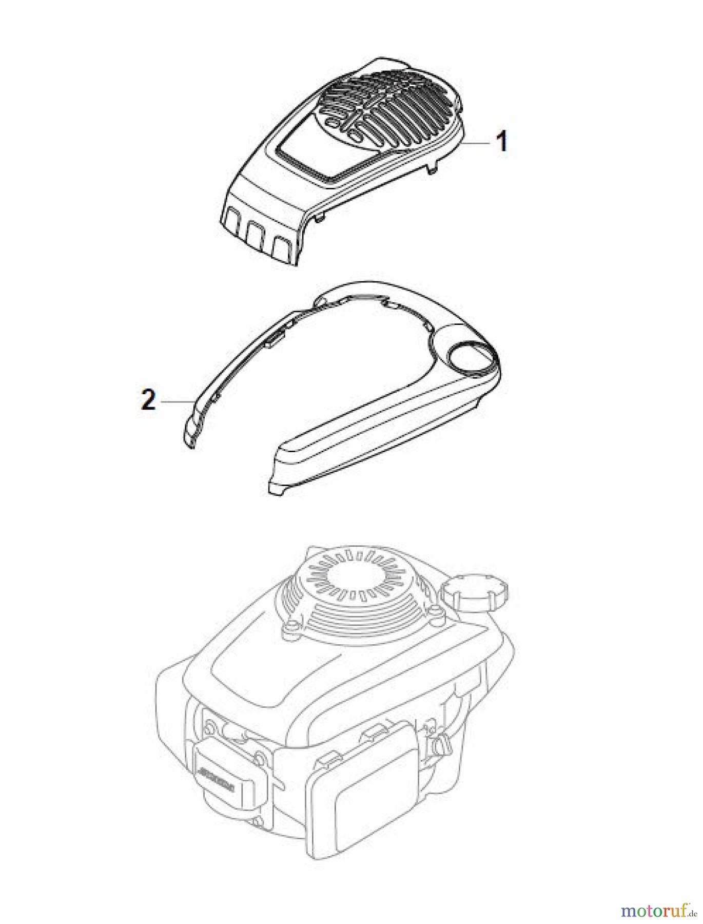  Global Garden Products GGP Rasenmäher Baujahr 2017 Benzin Mit Antrieb 2017 NT 484 TR/E - 484 TRQ/E Honda Engine Cover