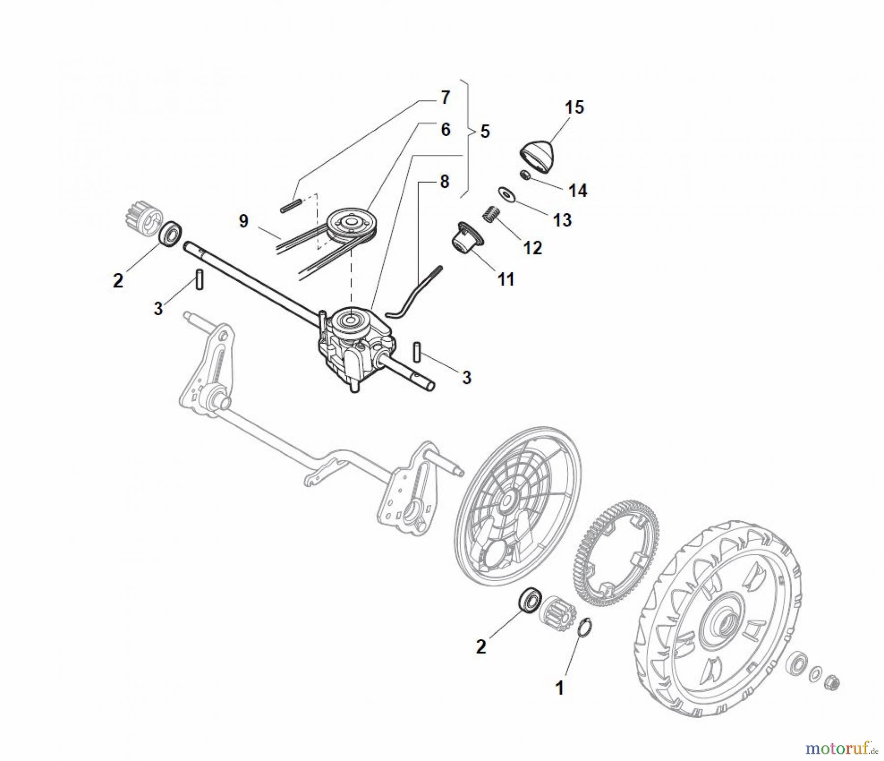  Global Garden Products GGP Rasenmäher Baujahr 2017 Benzin Mit Antrieb 2017 NT 484 W TR/E - W TRQ/E Transmission