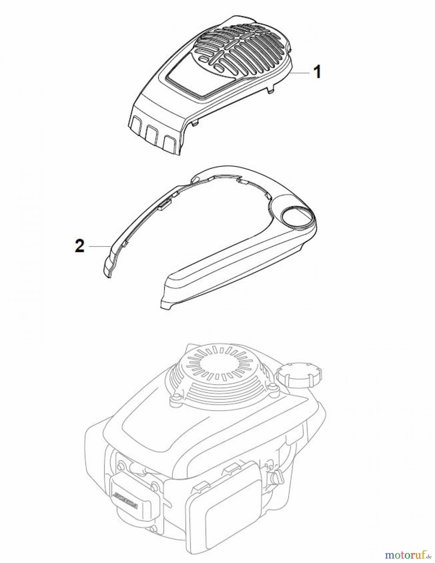  Global Garden Products GGP Rasenmäher Benzin Mit Antrieb 2017 NT 484 W TR/E - W TRQ/E Honda Engine Cover