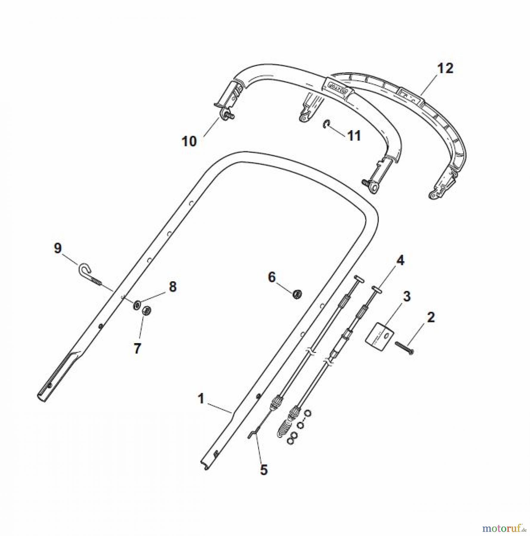  Global Garden Products GGP Rasenmäher Baujahr 2017 Benzin Mit Antrieb 2017 NT 534 TR/E 4S - TRQ/E 4S Handle, Upper Part