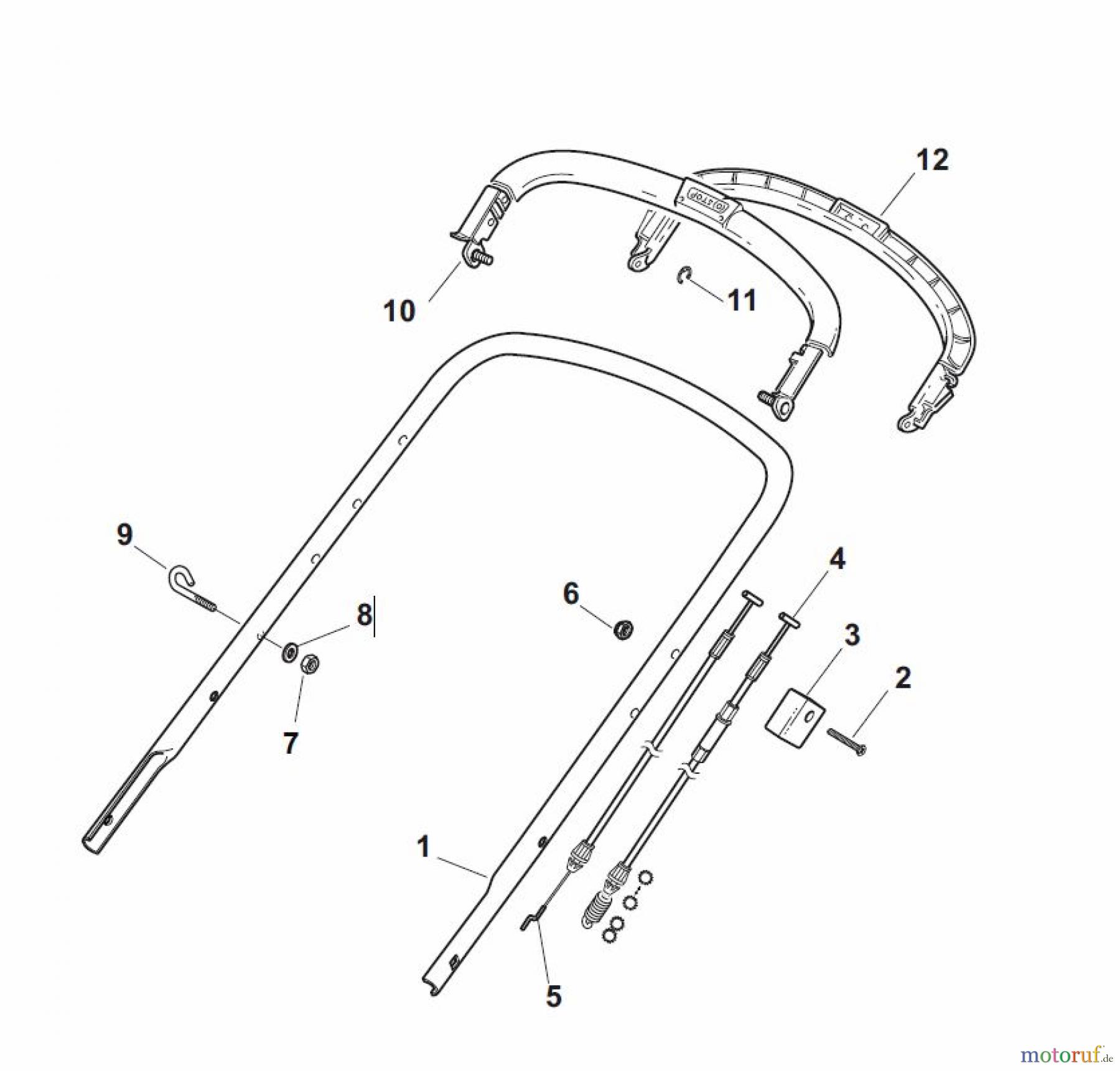  Global Garden Products GGP Rasenmäher Baujahr 2017 Benzin Mit Antrieb 2017 NT 534 W TR - 534 W TRQ Handle, Upper Part