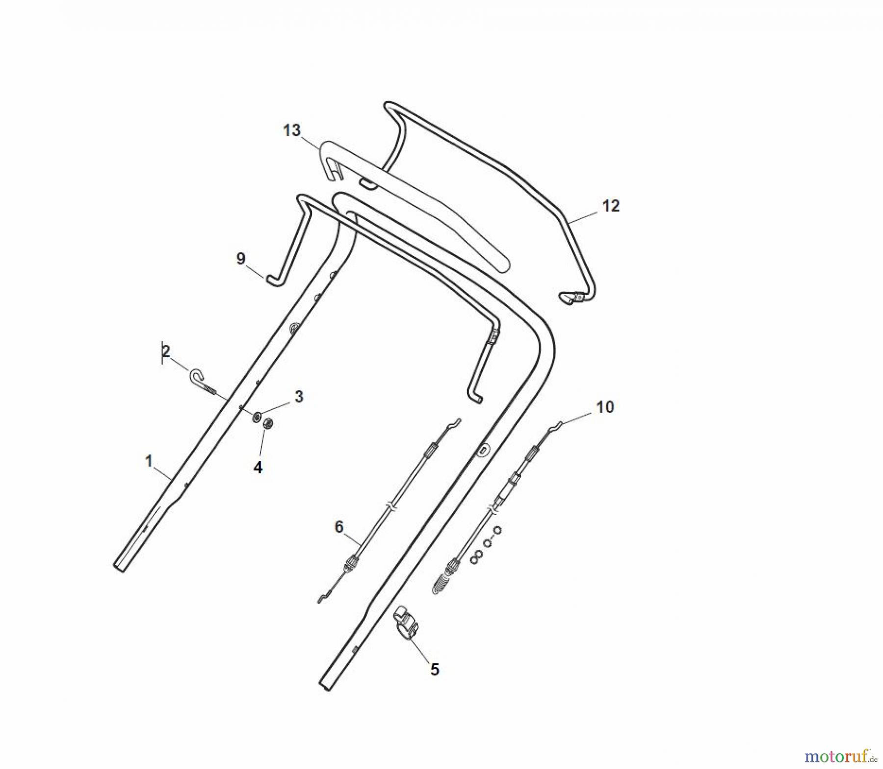  Global Garden Products GGP Rasenmäher Baujahr 2017 Benzin Mit Antrieb 2017 NT 534 W TR 4S - W TRQ 4S Handle, Upper Part - ECO