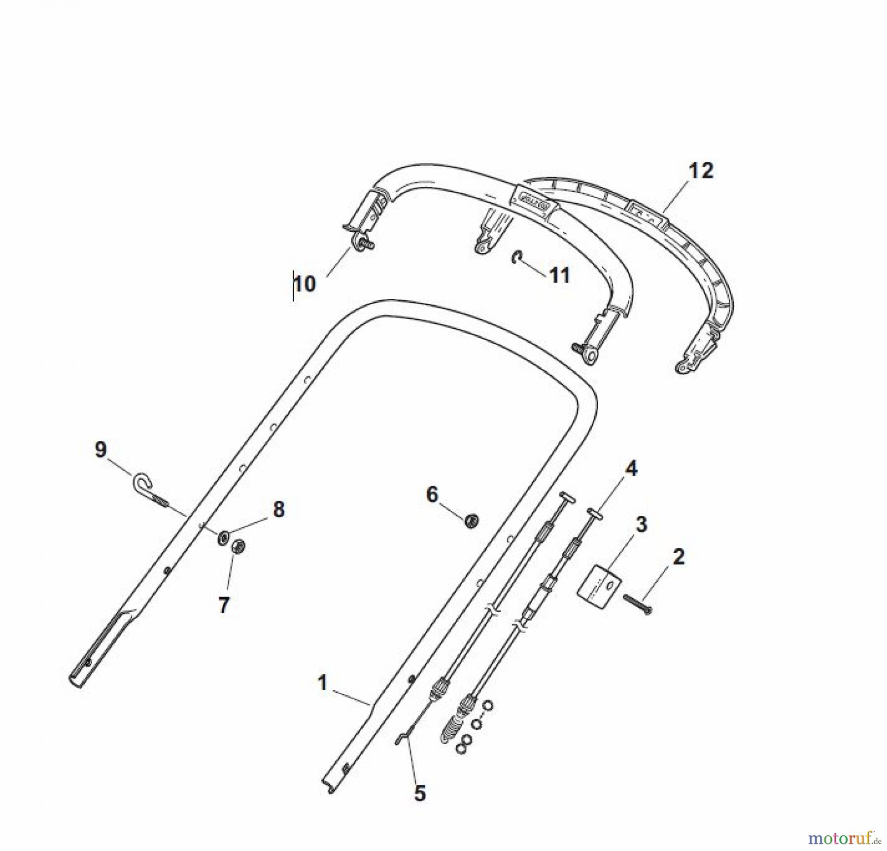  Global Garden Products GGP Rasenmäher Baujahr 2017 Benzin Mit Antrieb 2017 NTL 484 TR/E 4S - TRQ/E 4S Handle, Upper Part