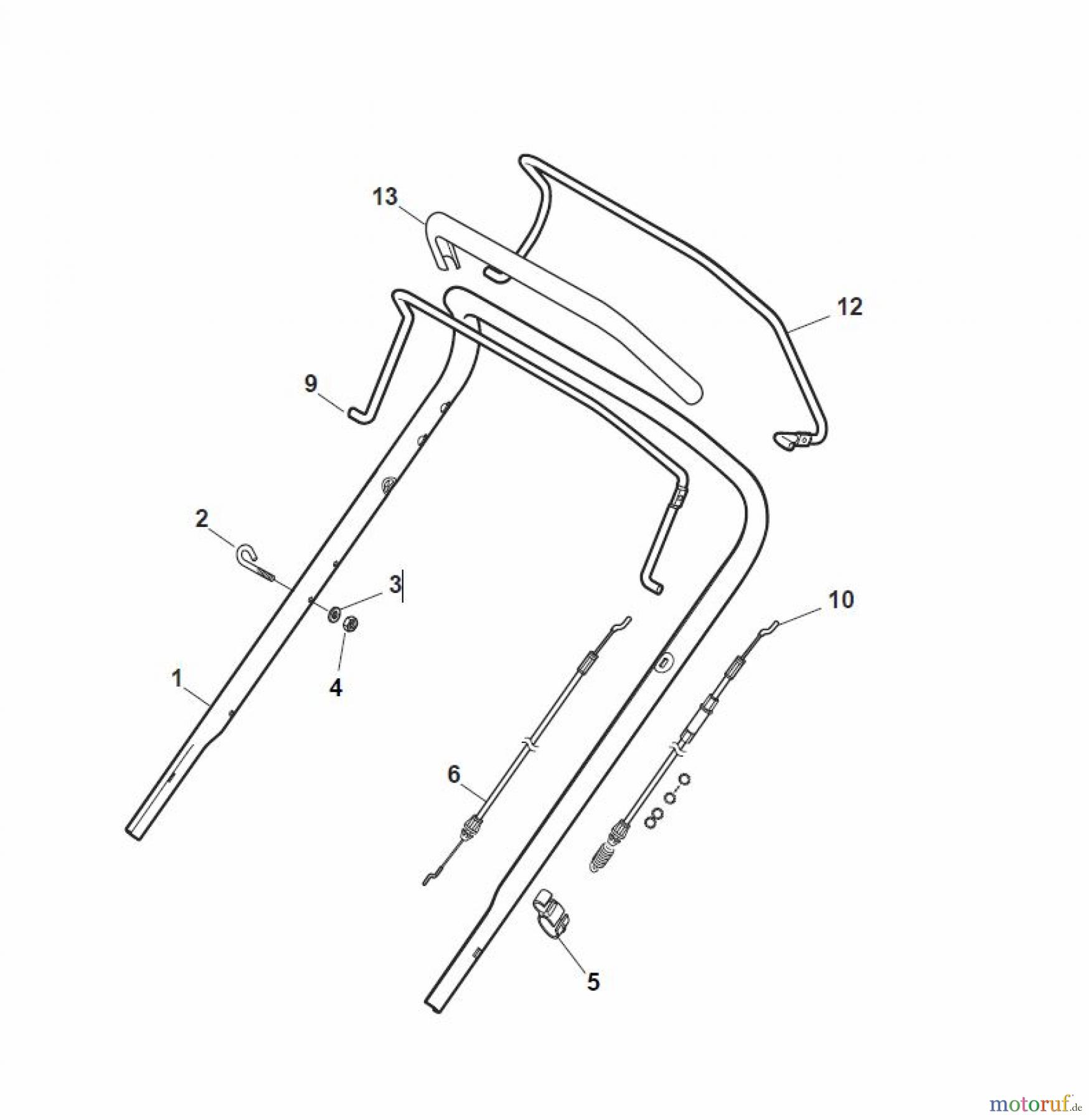  Global Garden Products GGP Rasenmäher Benzin Mit Antrieb 2017 NTL 534 TR 4S - TRQ 4S Handle, Upper Part - ECO