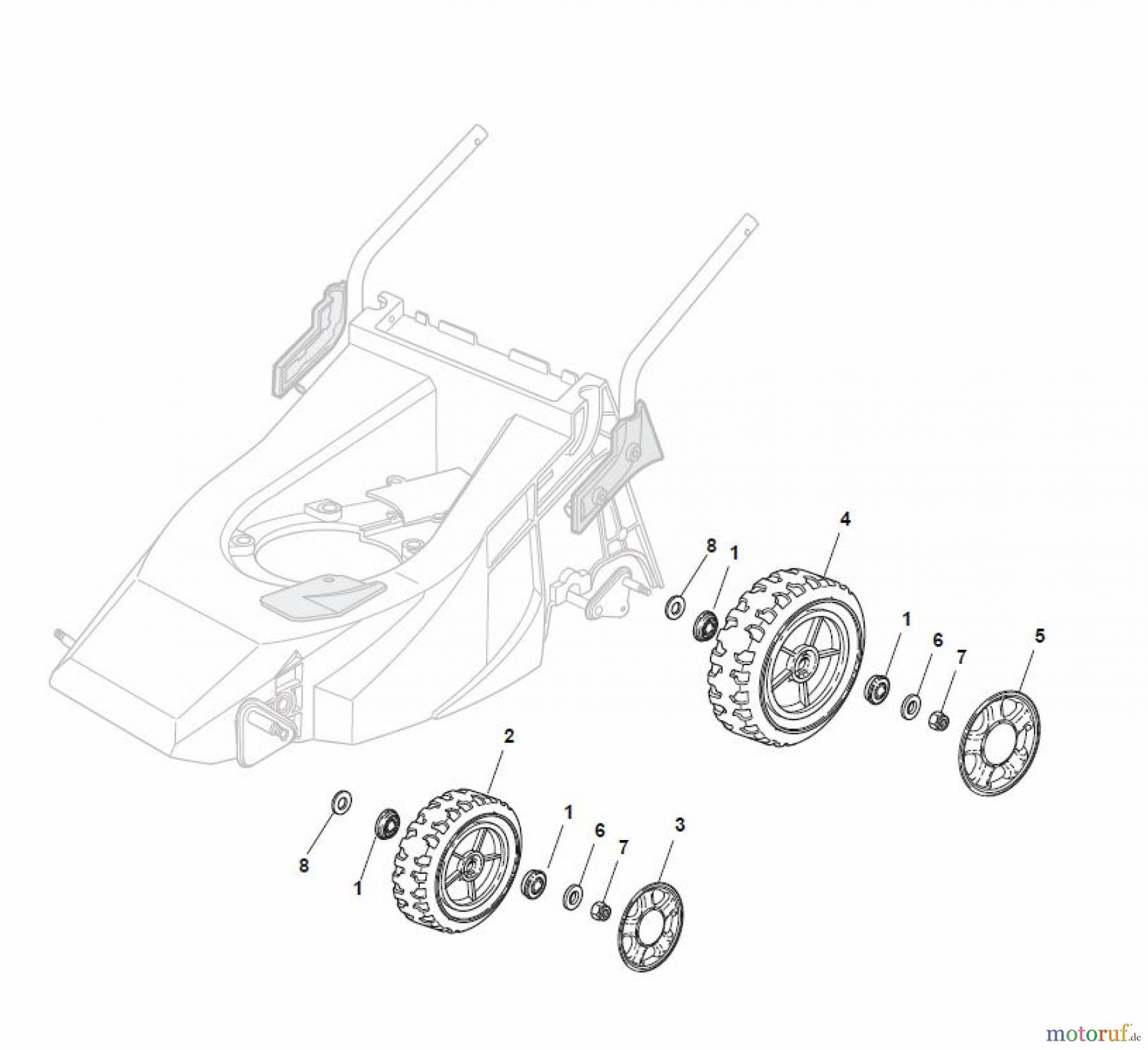  Global Garden Products GGP Rasenmäher Baujahr 2017 Benzin Mit Antrieb 2017 T 484 TR Wheel and Hub Cap