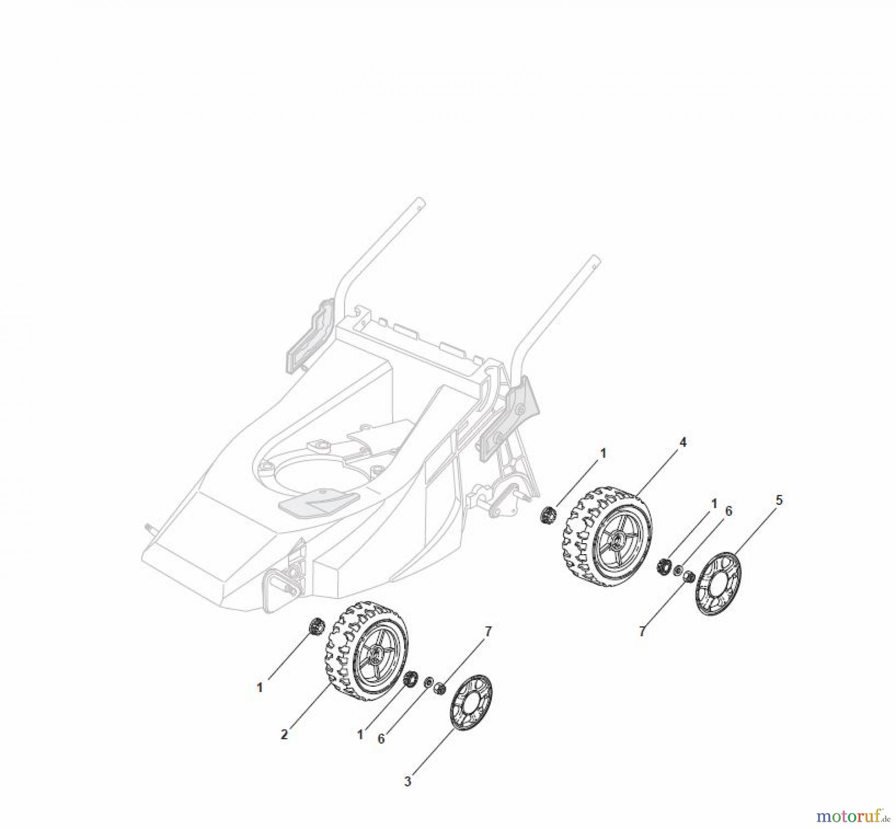  Global Garden Products GGP Rasenmäher Baujahr 2017 Benzin Mit Antrieb 2017 T 484 TR Wheel and Hub Cap