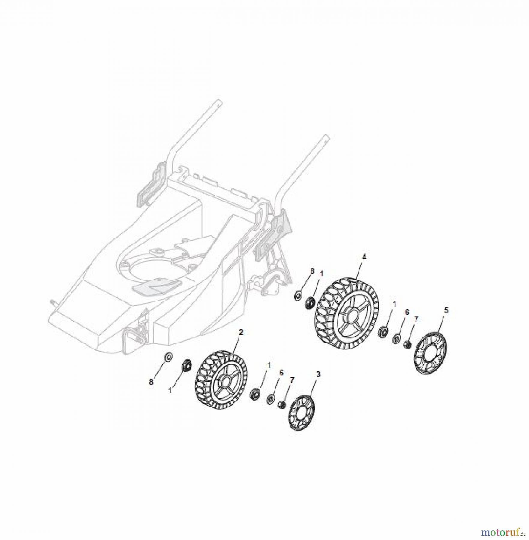  Global Garden Products GGP Rasenmäher Benzin Mit Antrieb 2017 T 484 TR/E Wheel and Hub Cap