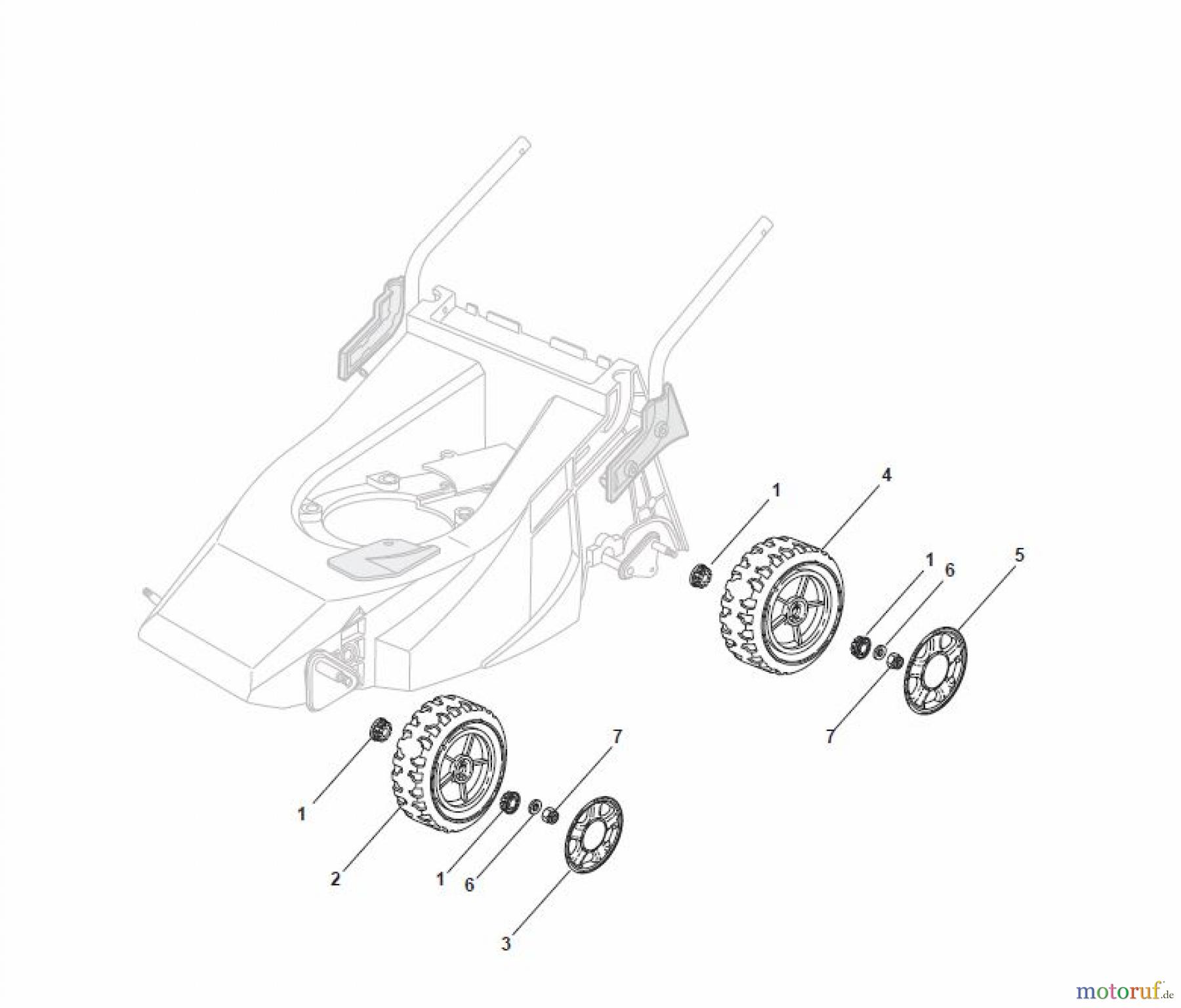  Global Garden Products GGP Rasenmäher Benzin Mit Antrieb 2017 T 484 TR/E Wheel and Hub Cap