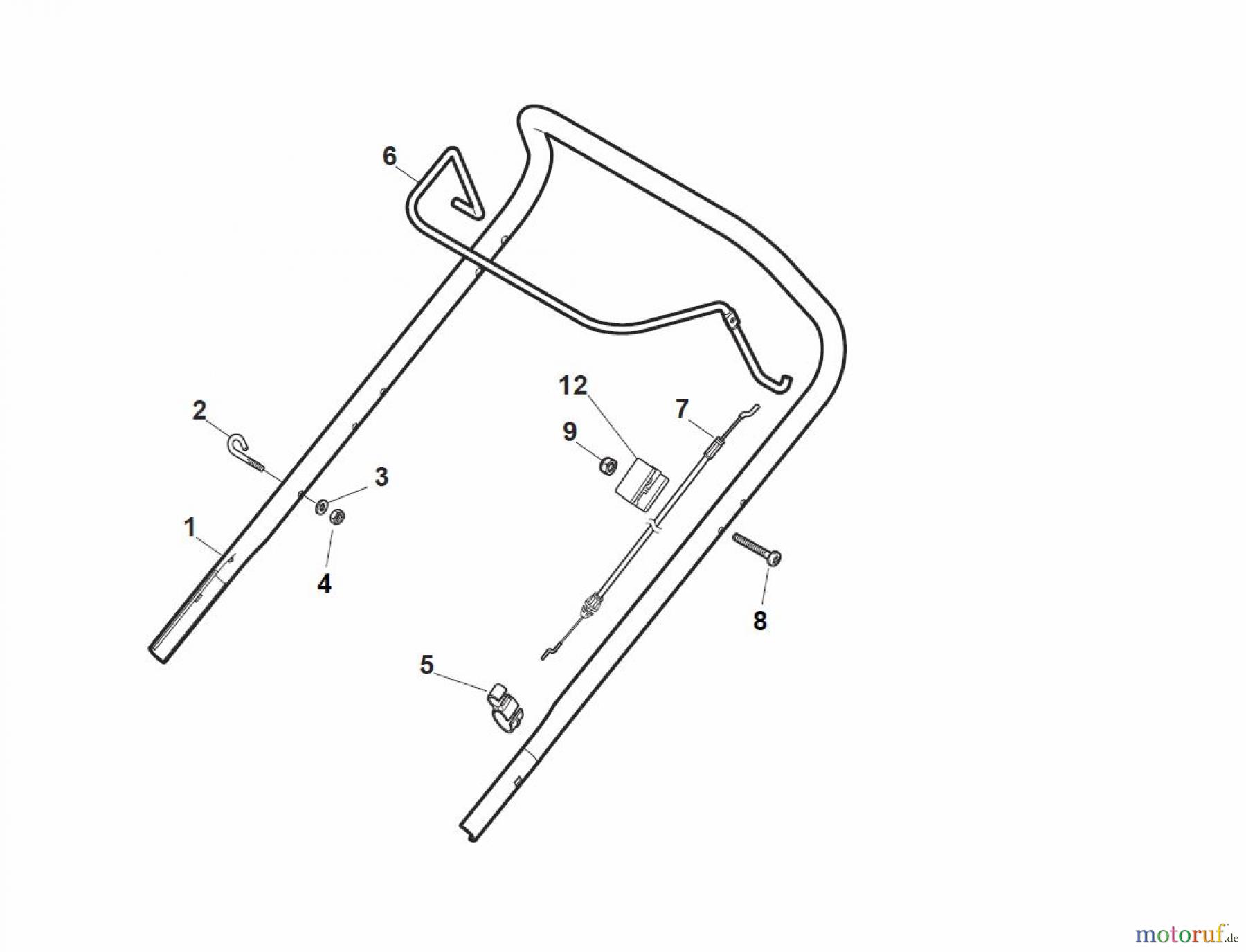  Global Garden Products GGP Rasenmäher Benzin Ohne Antrieb 2017 CRC-CSC 534 W - CRC-CSC 534 WQ Handle, Upper Part