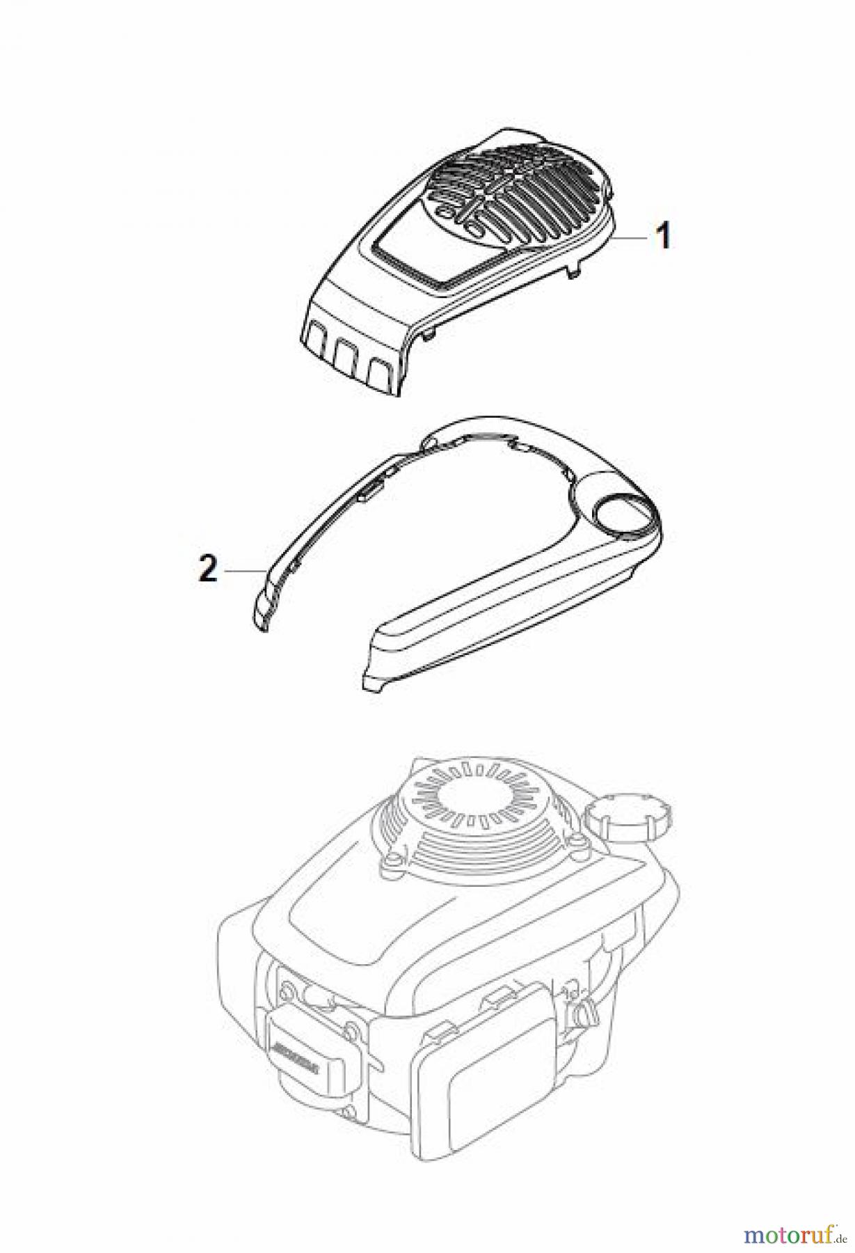  Global Garden Products GGP Rasenmäher Baujahr 2017 Benzin Ohne Antrieb 2017 CRC-CSC 534 W - CRC-CSC 534 WQ Honda Engine Cover