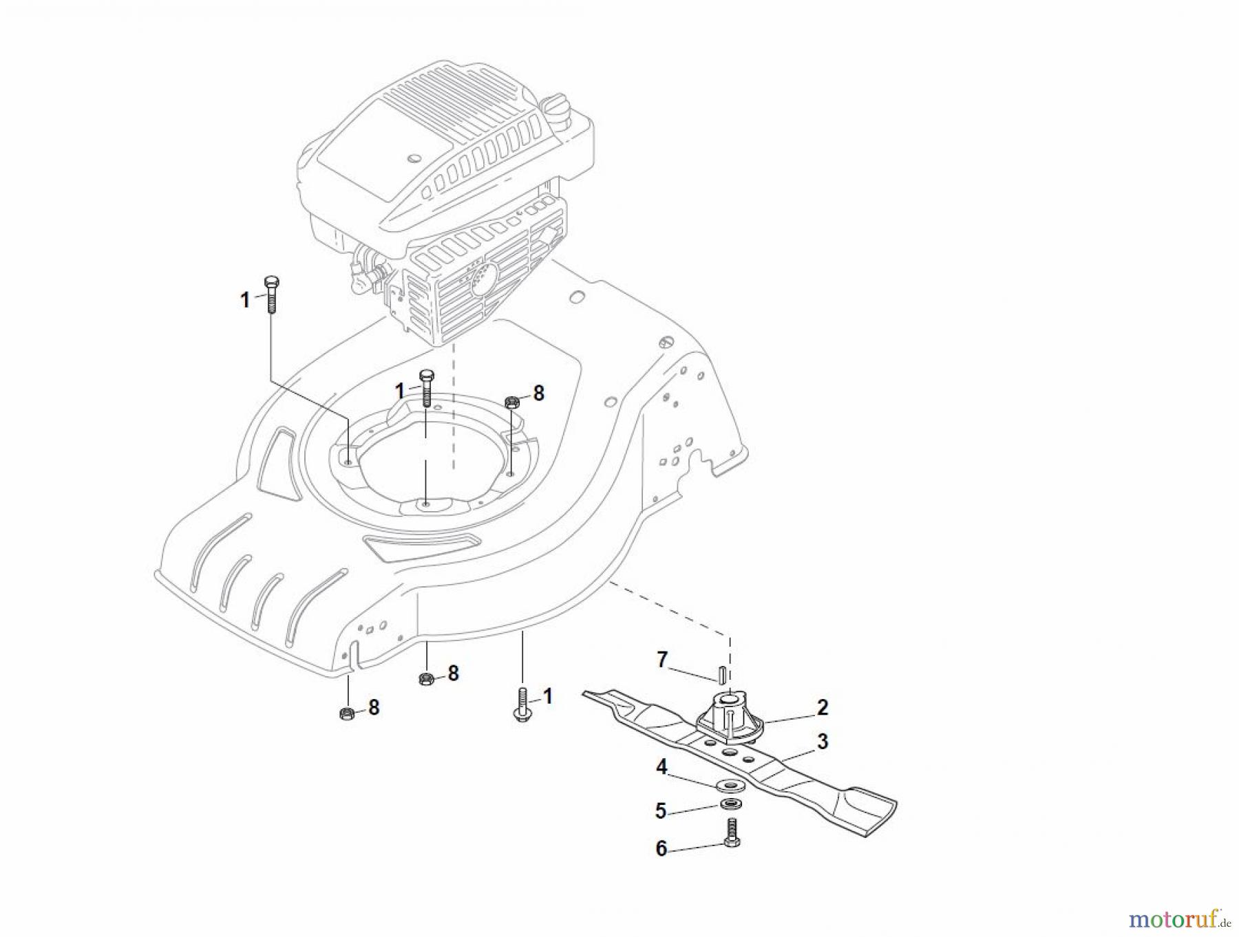  Global Garden Products GGP Rasenmäher Benzin Ohne Antrieb 2017 CRC-CSC 534 W - CRC-CSC 534 WQ Blade