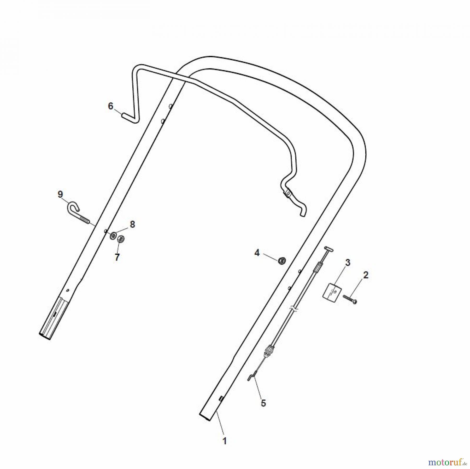  Global Garden Products GGP Rasenmäher Benzin Ohne Antrieb 2017 CR-CS 484 W - CR-CS 484 WQ Handle, Upper Part