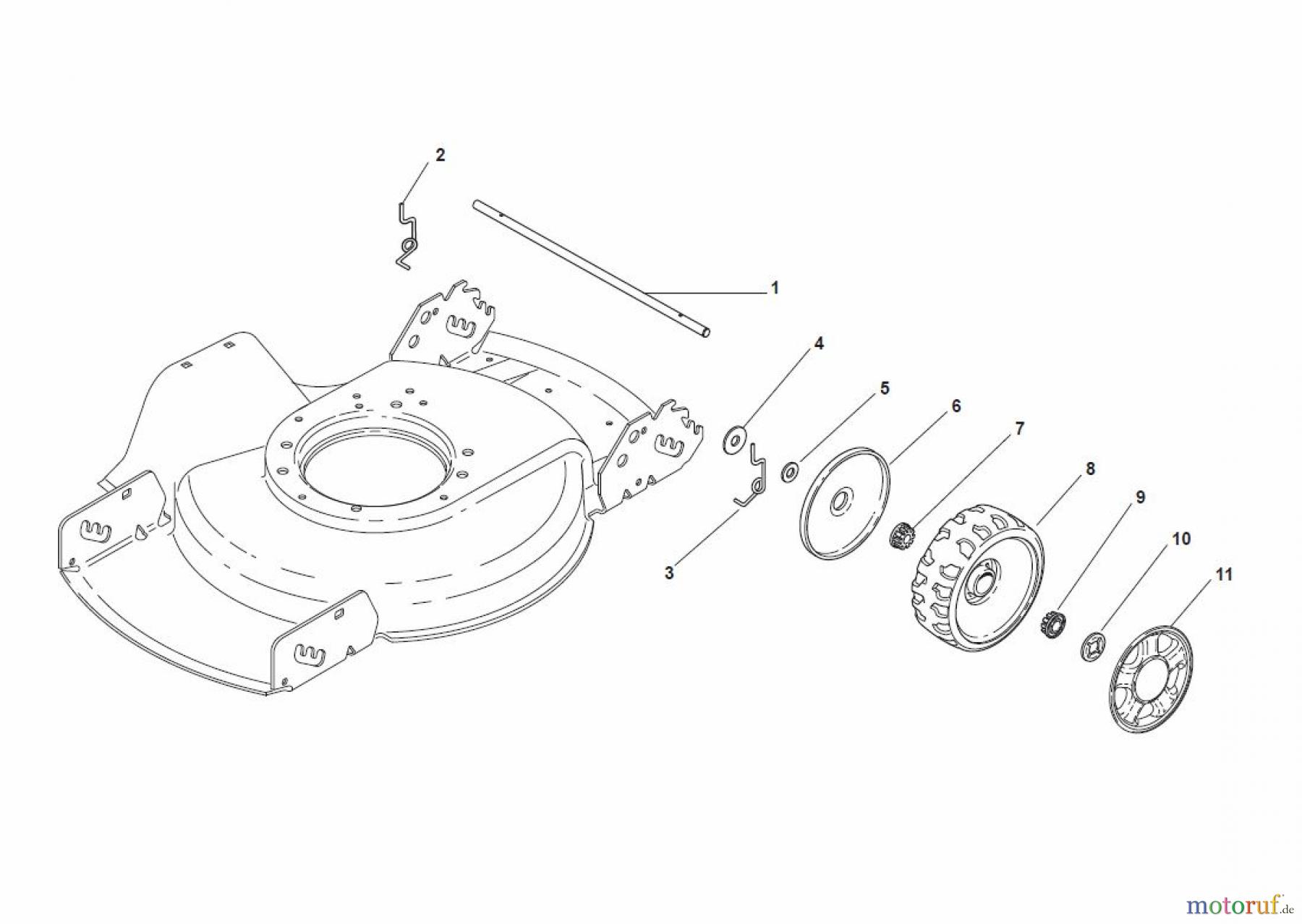  Global Garden Products GGP Rasenmäher Baujahr 2017 Benzin Ohne Antrieb 2017 DI 474 Wheels and Hub Caps