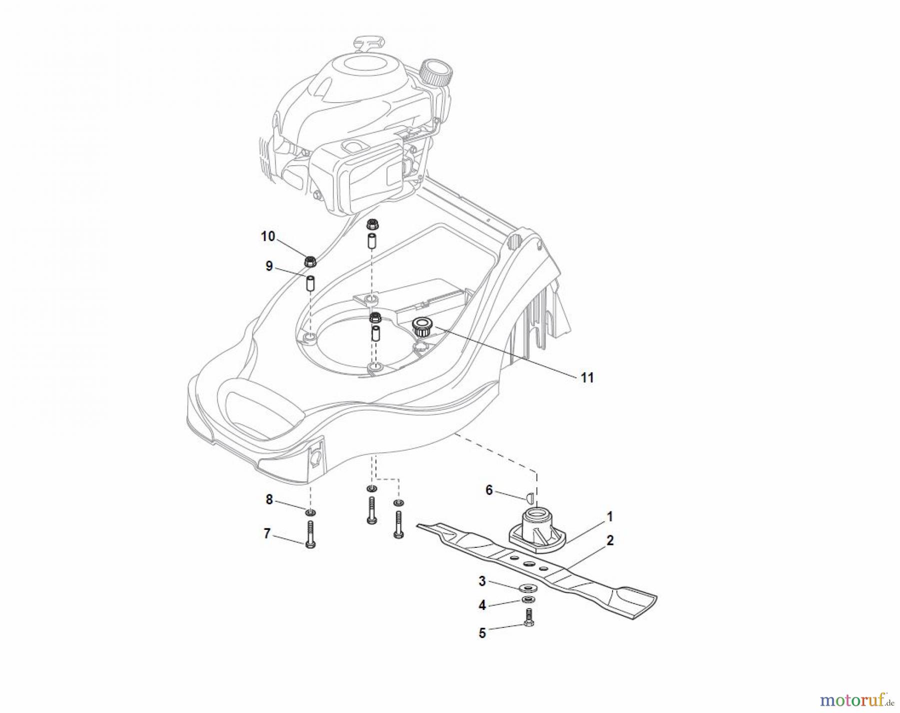  Global Garden Products GGP Rasenmäher Baujahr 2017 Benzin Ohne Antrieb 2017 EP 414 Blade and Hub for Honda and GGP Engine