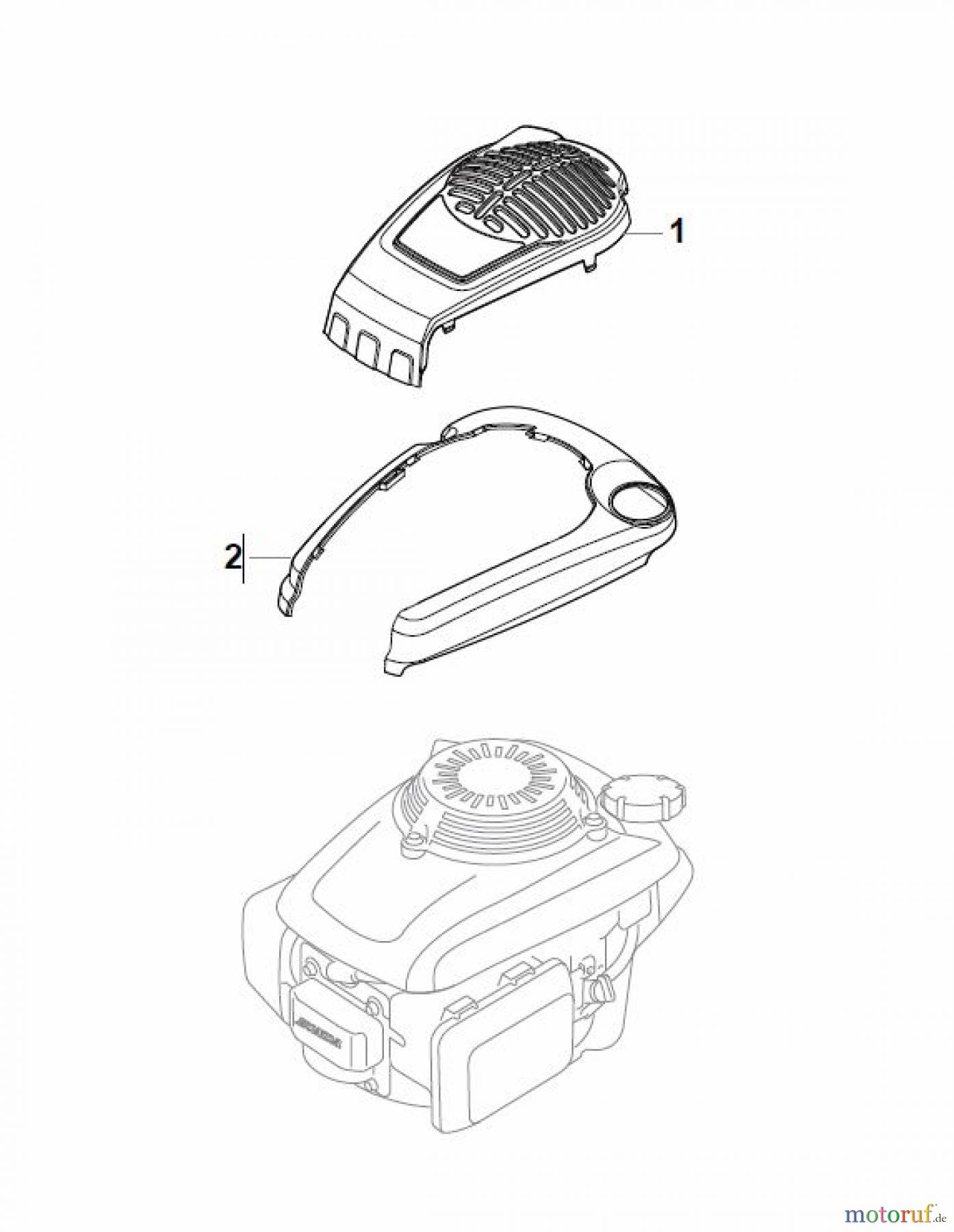  Global Garden Products GGP Rasenmäher Benzin Ohne Antrieb 2017 ES 464 Honda Engine Cover