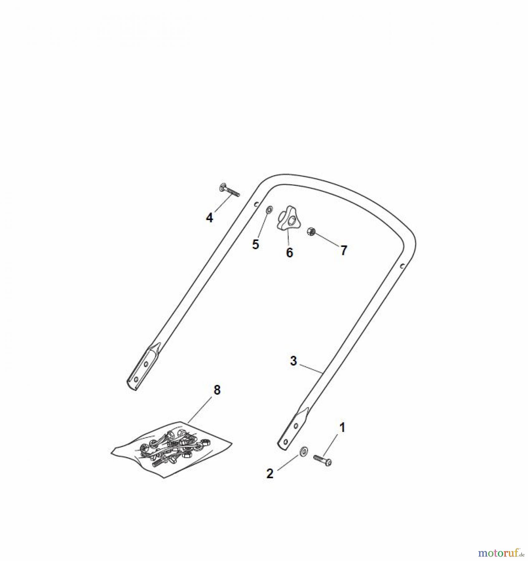  Global Garden Products GGP Rasenmäher Baujahr 2017 Benzin Ohne Antrieb 2017 ES 534 Handle, Lower Part