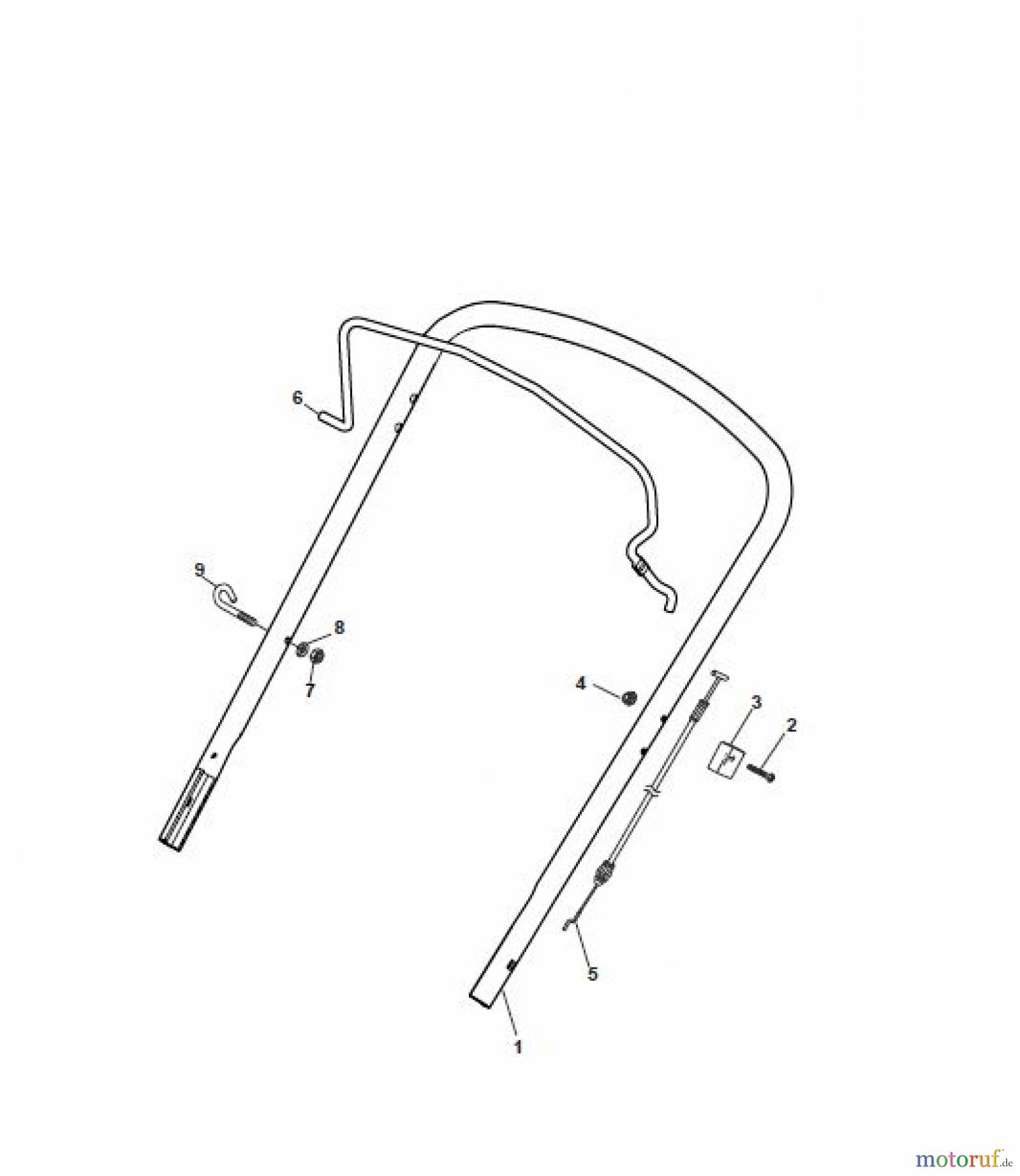  Global Garden Products GGP Rasenmäher Baujahr 2017 Benzin Ohne Antrieb 2017 MCS 474 Q Handle, Upper Part