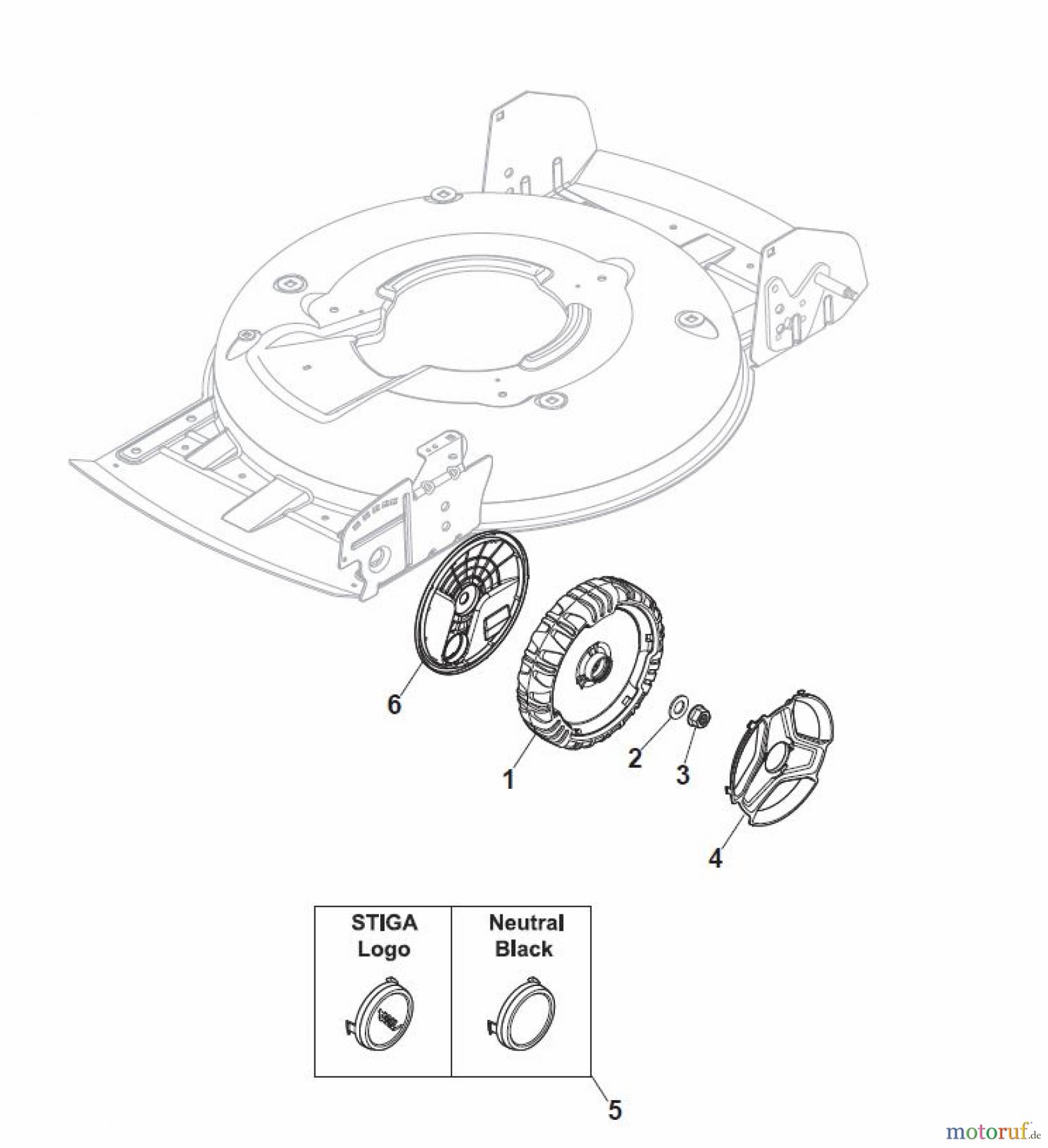  Global Garden Products GGP Rasenmäher Baujahr 2017 Benzin Ohne Antrieb 2017 MCS 504 Wheels and Hub Cap s - STAR