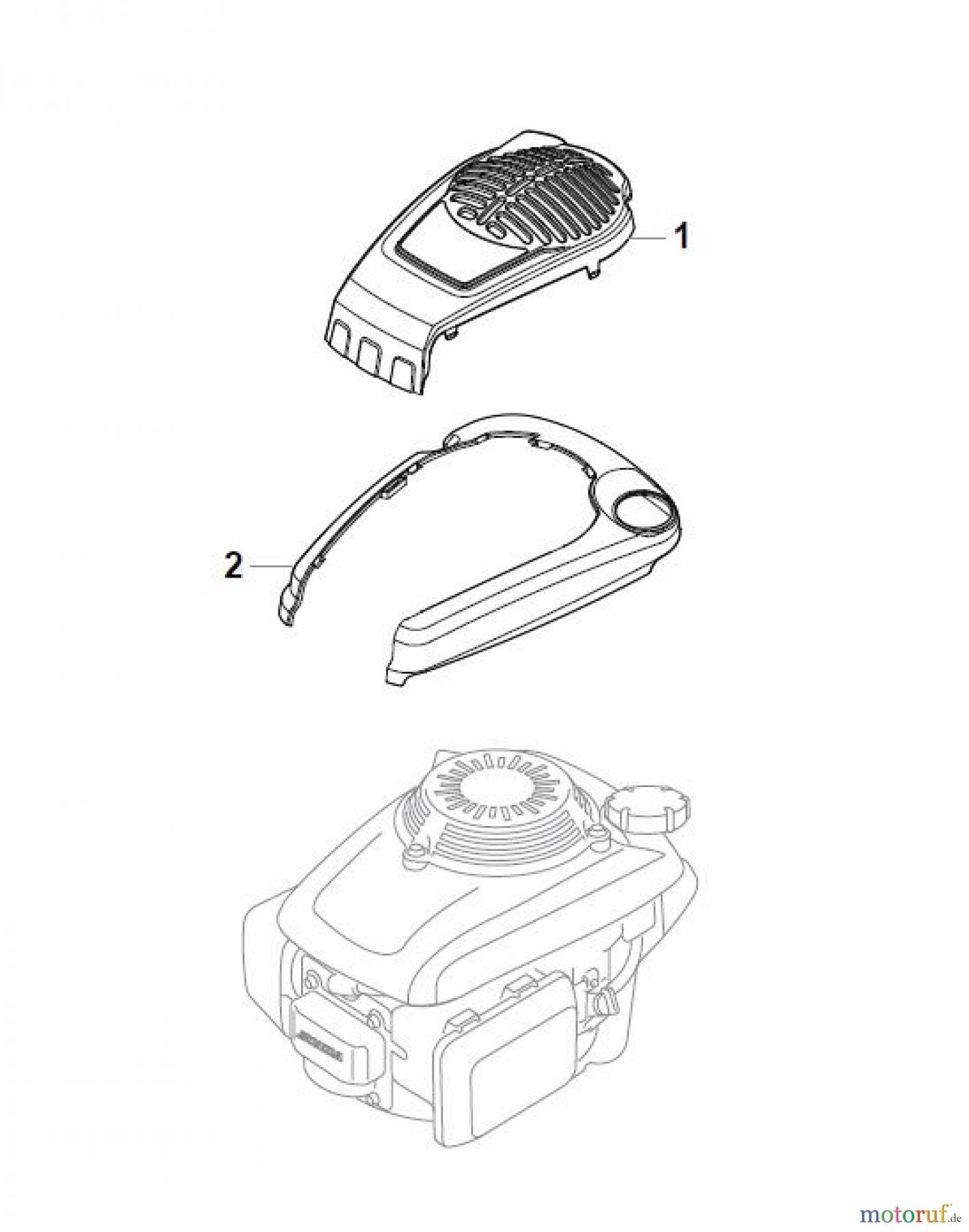  Global Garden Products GGP Rasenmäher Baujahr 2017 Benzin Ohne Antrieb 2017 MCS 504 Honda Engine Cover