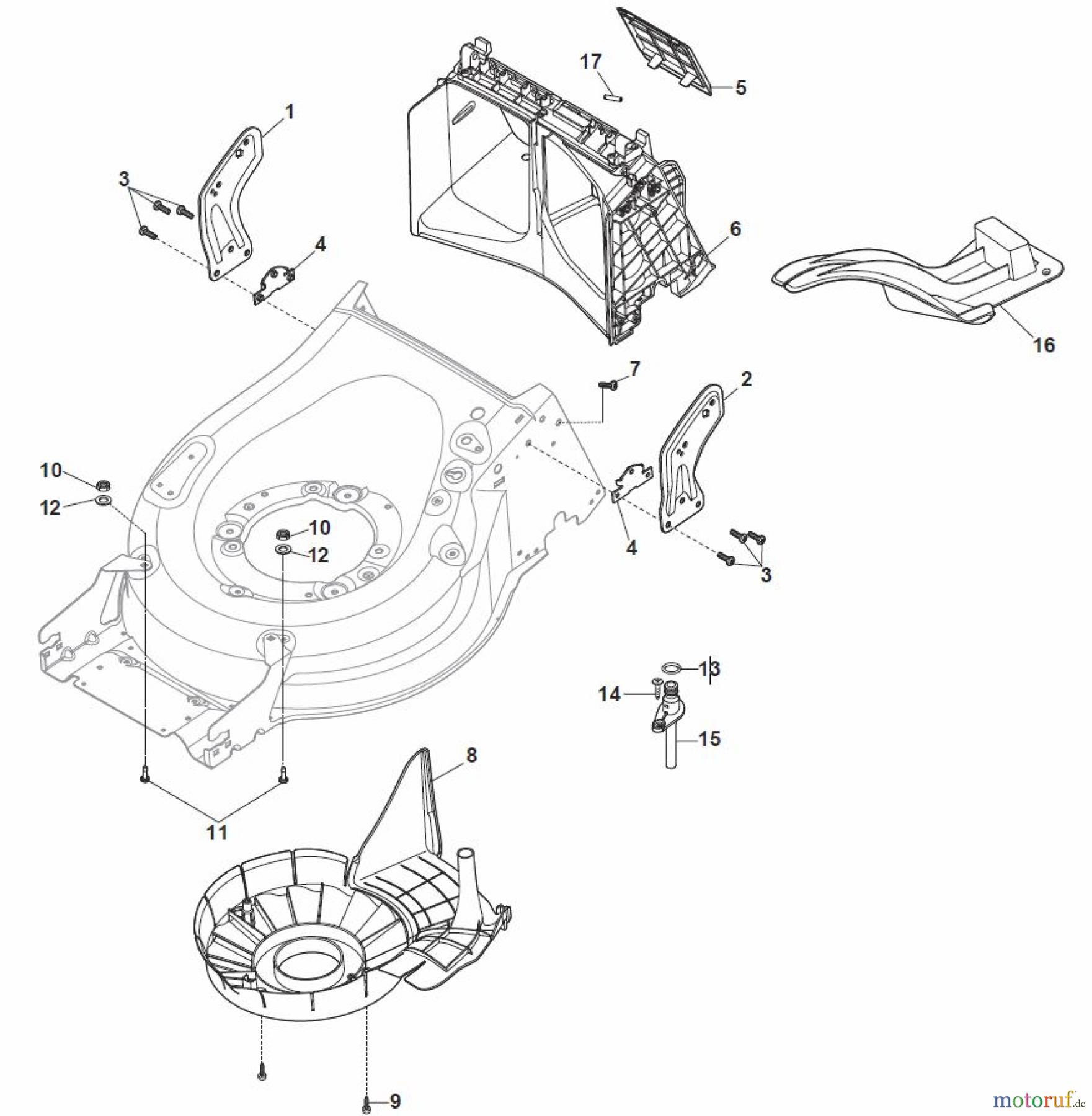  Global Garden Products GGP Rasenmäher Benzin Ohne Antrieb 2017 MP1 504 Q Protection, Belt