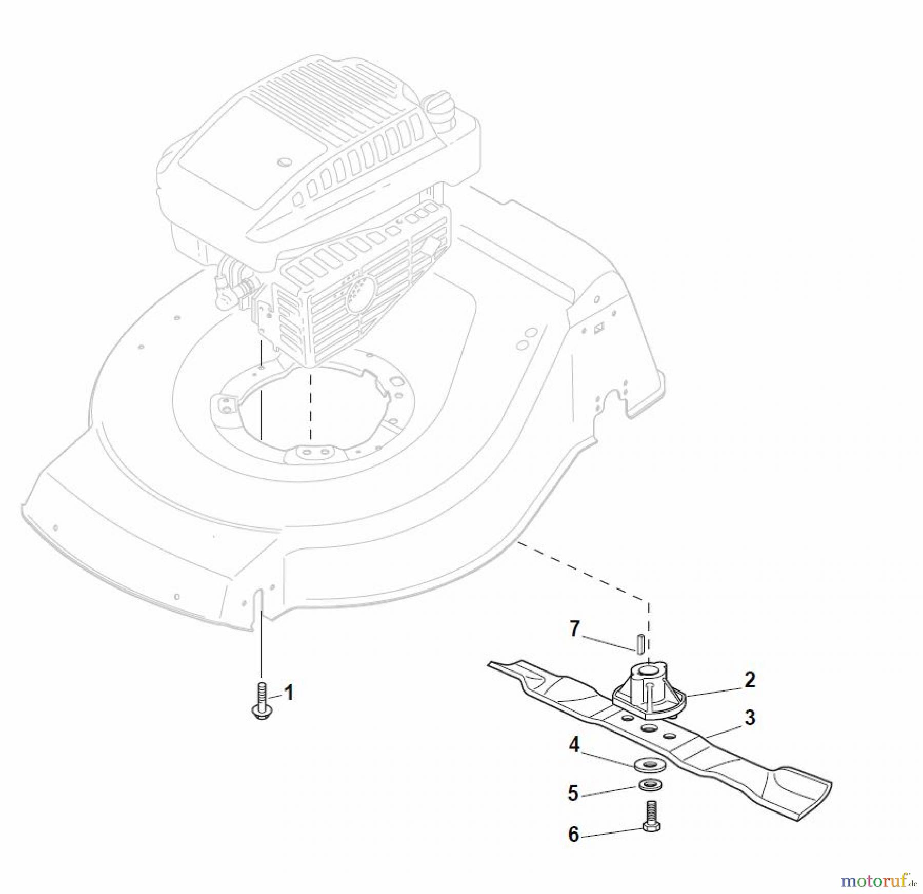  Global Garden Products GGP Rasenmäher Benzin Ohne Antrieb 2017 NT 484 W - 484 WQ Blade