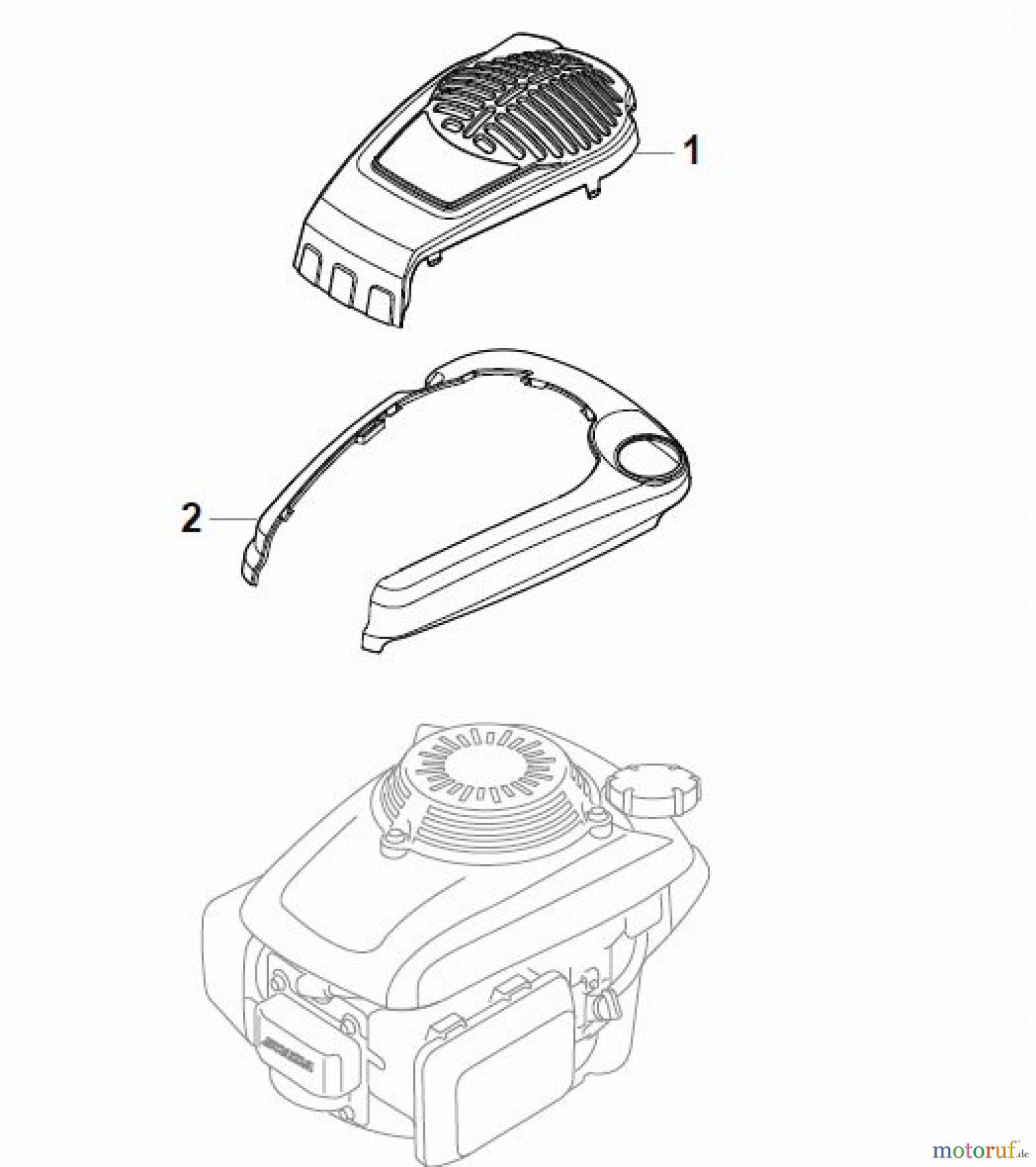  Global Garden Products GGP Rasenmäher Baujahr 2017 Benzin Ohne Antrieb 2017 NT 534 W - 534 WQ Honda Engine Cover