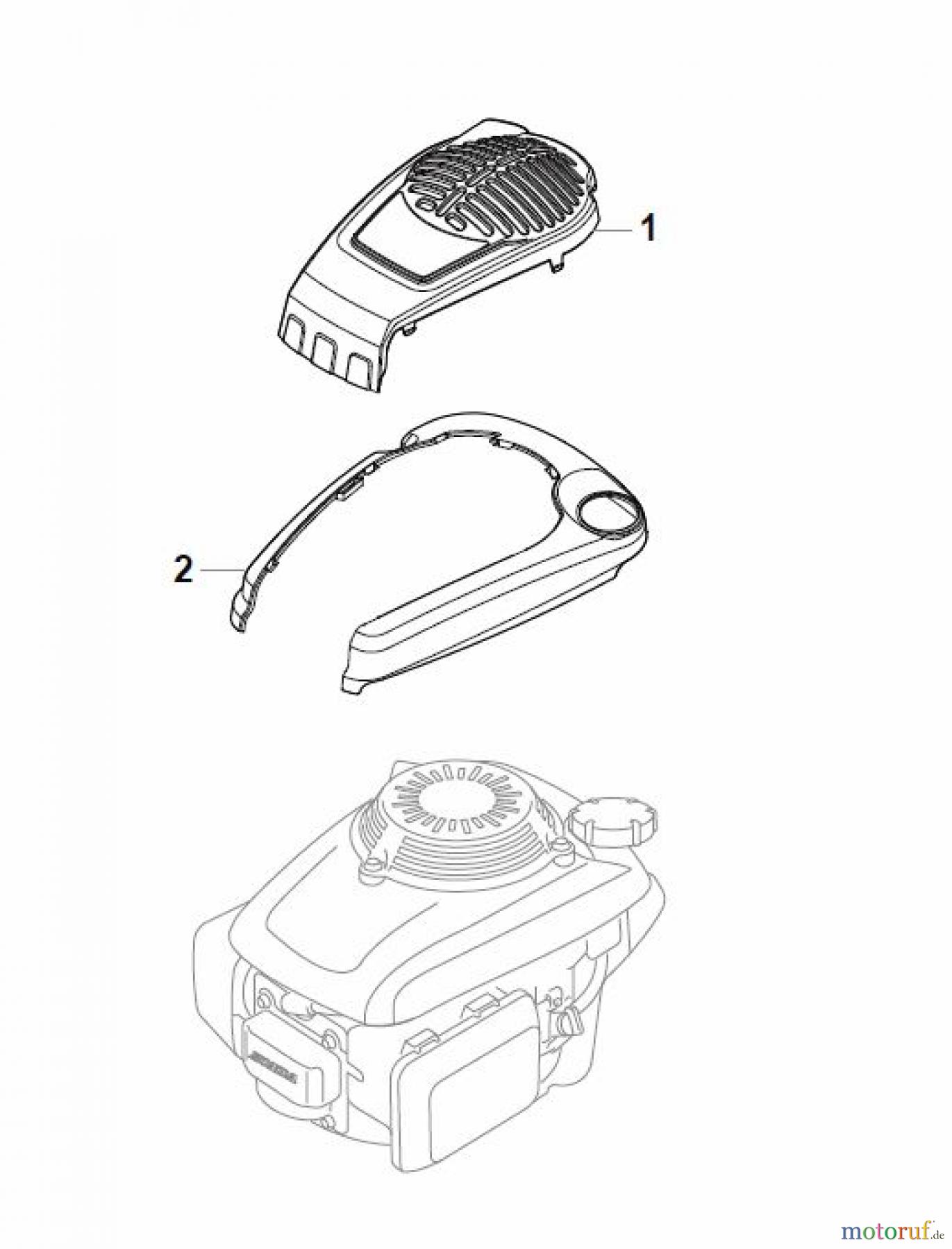  Global Garden Products GGP Rasenmäher Baujahr 2017 Benzin Ohne Antrieb 2017 NTL 434-R (Roller) Honda Engine Cover