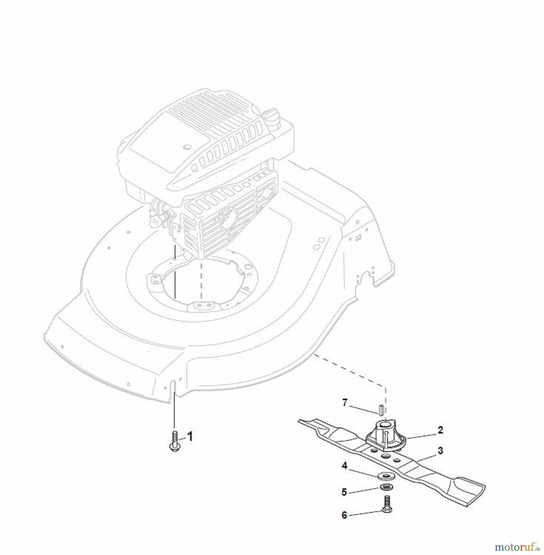  Global Garden Products GGP Rasenmäher Benzin Ohne Antrieb 2017 NTL 484 W - 484 WQ Blade for DELTA Grass Catcher