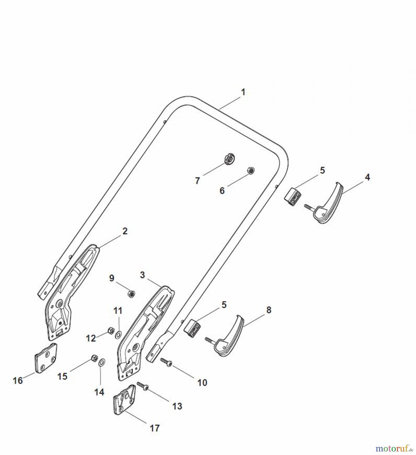  Global Garden Products GGP Rasenmäher Baujahr 2017 Elektro mit Antrieb 2017 NT 480 TR - TRQ Handle, Lower Part