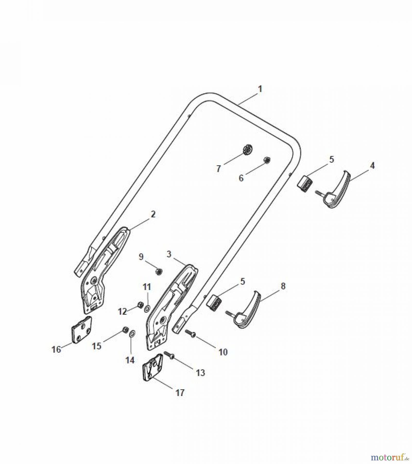  Global Garden Products GGP Rasenmäher Elektro mit Antrieb 2017 NTL 480 TR - TRQ Handle, Lower Part