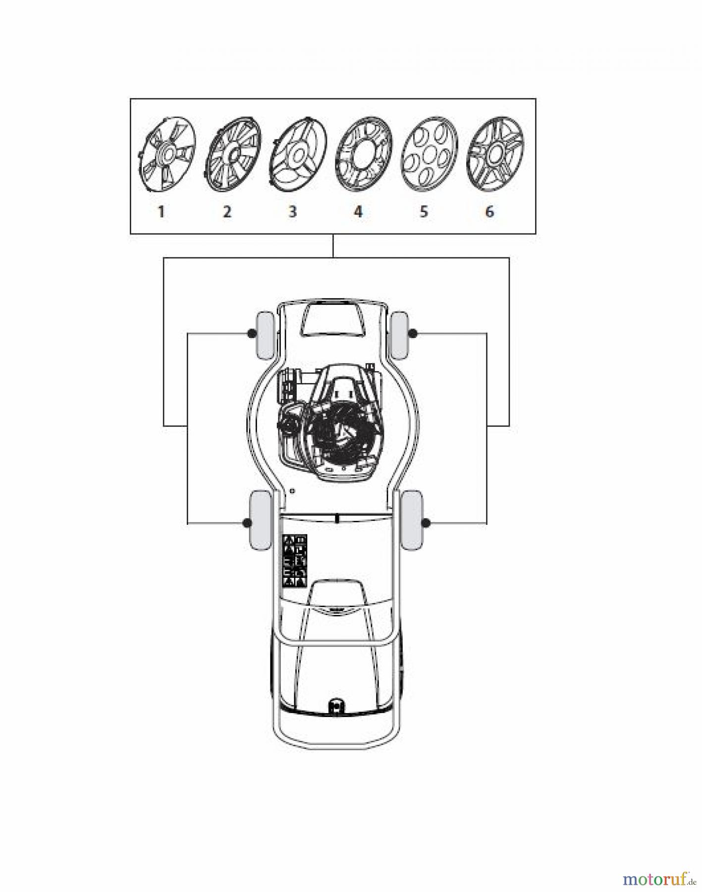  Global Garden Products GGP Rasenmäher Baujahr 2017 Elektro mit Antrieb 2017 NTL 480 TR - TRQ Hub Caps