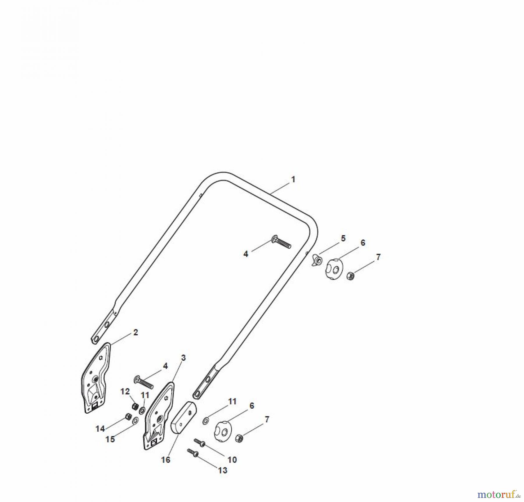  Global Garden Products GGP Rasenmäher Baujahr 2017 Elektro Ohne Antrieb 2017 NT 480 - 480 Q Handle, Lower Part