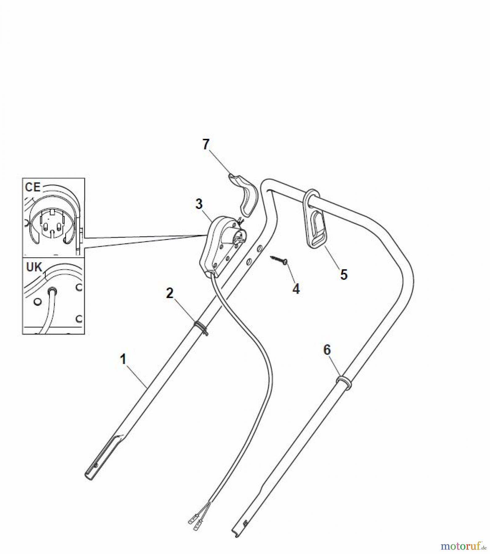  Global Garden Products GGP Rasenmäher Baujahr 2017 Elektro Ohne Antrieb 2017 NTL 480 - 480 Q Handle, Upper Part