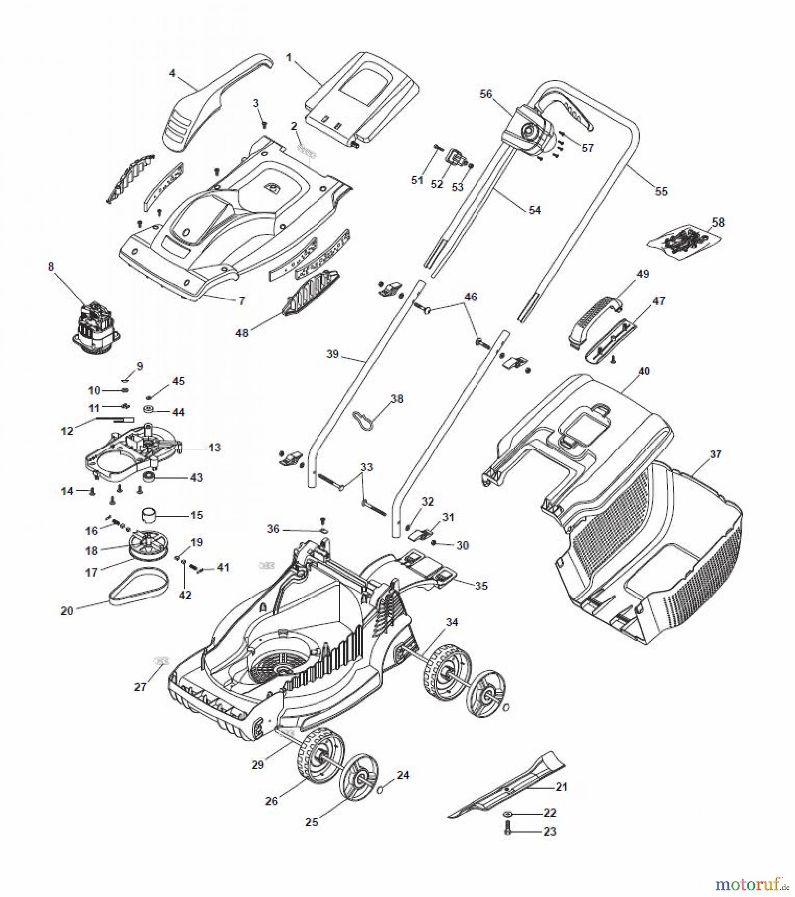  Global Garden Products GGP Rasenmäher Baujahr 2017 Elektro Ohne Antrieb 2017 E 380 Version 1