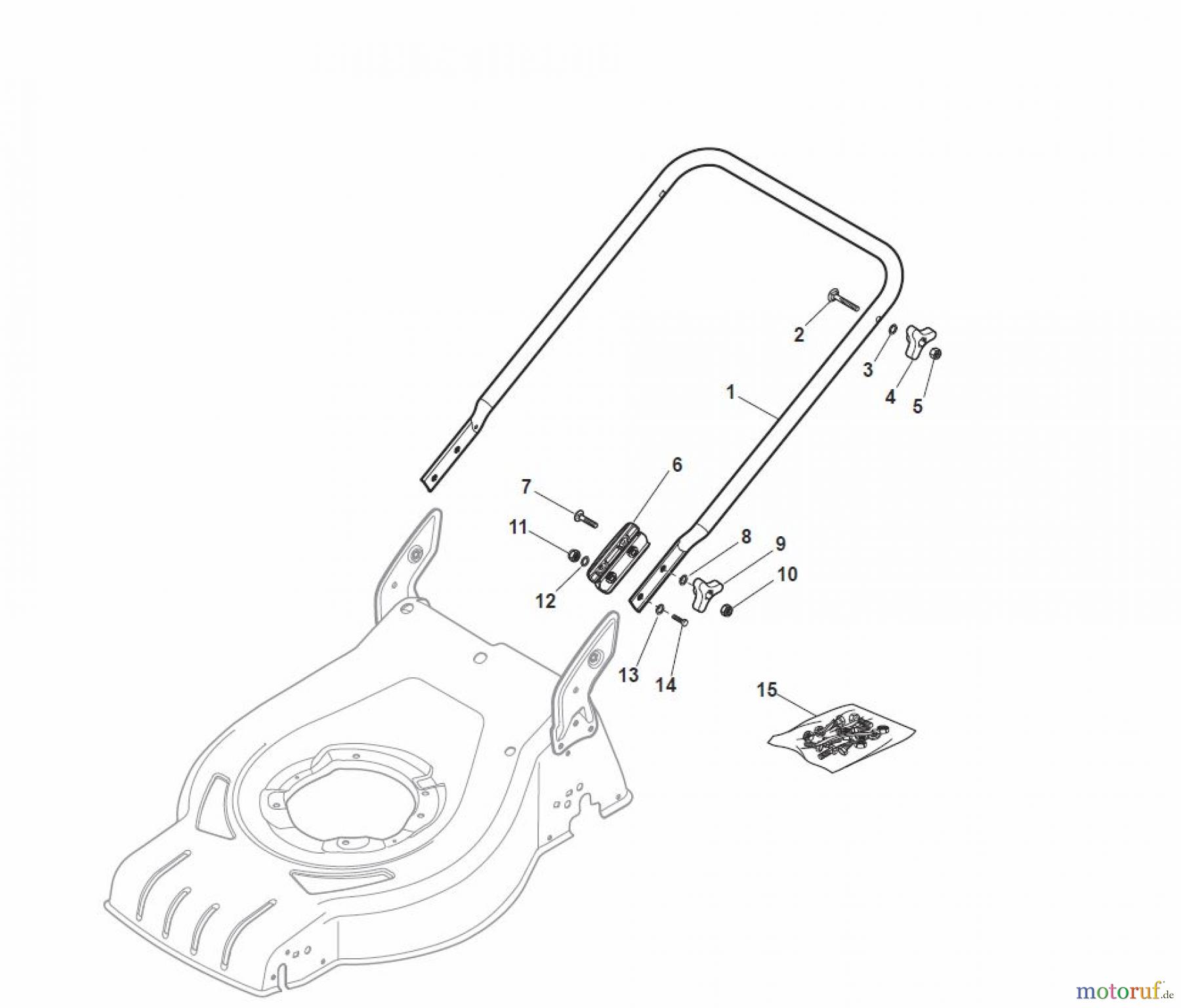  Global Garden Products GGP Rasenmäher Baujahr 2017 Elektro Ohne Antrieb 2017 CR-CS 480 - CR-CS 480 Q Handle, Lower Part