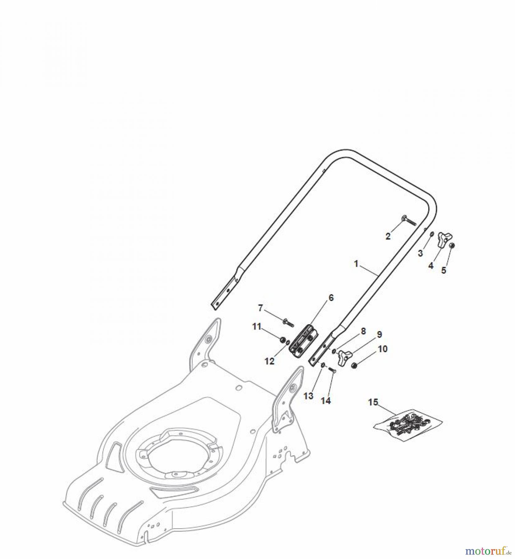  Global Garden Products GGP Rasenmäher Elektro Ohne Antrieb 2017 CR-CS 430 Handle, Lower Part