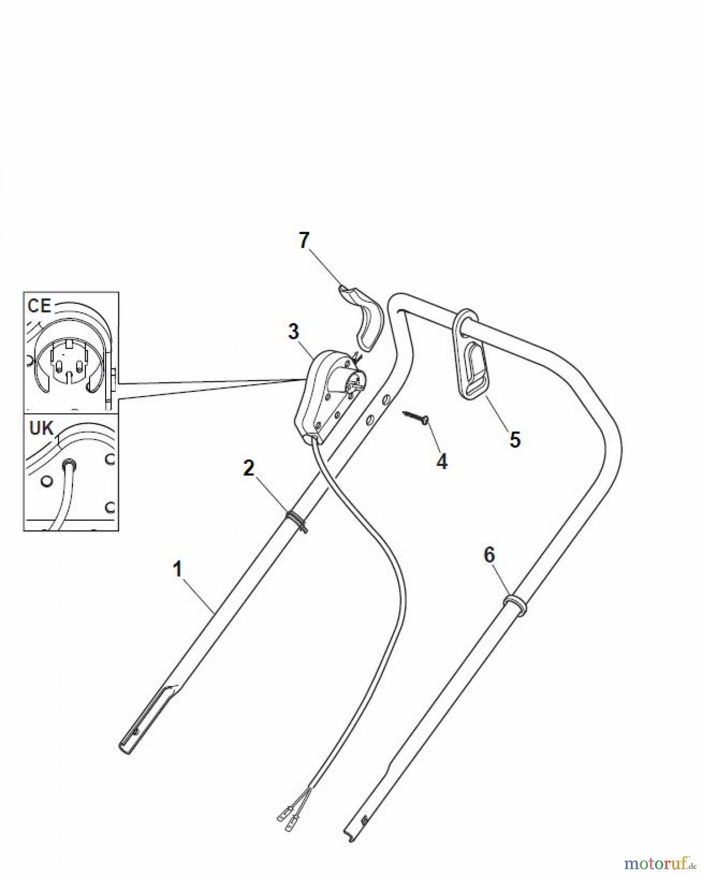  Global Garden Products GGP Rasenmäher Elektro Ohne Antrieb 2017 CR-CS 430 Handle, Upper Part