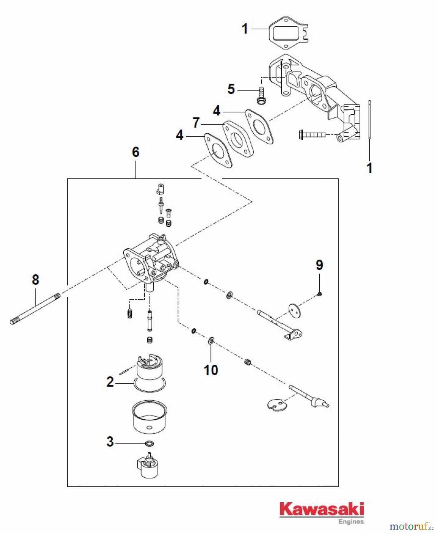  Global Garden Products GGP Motoren 2017 FS600V-AS50 Kawasaki Carburetor