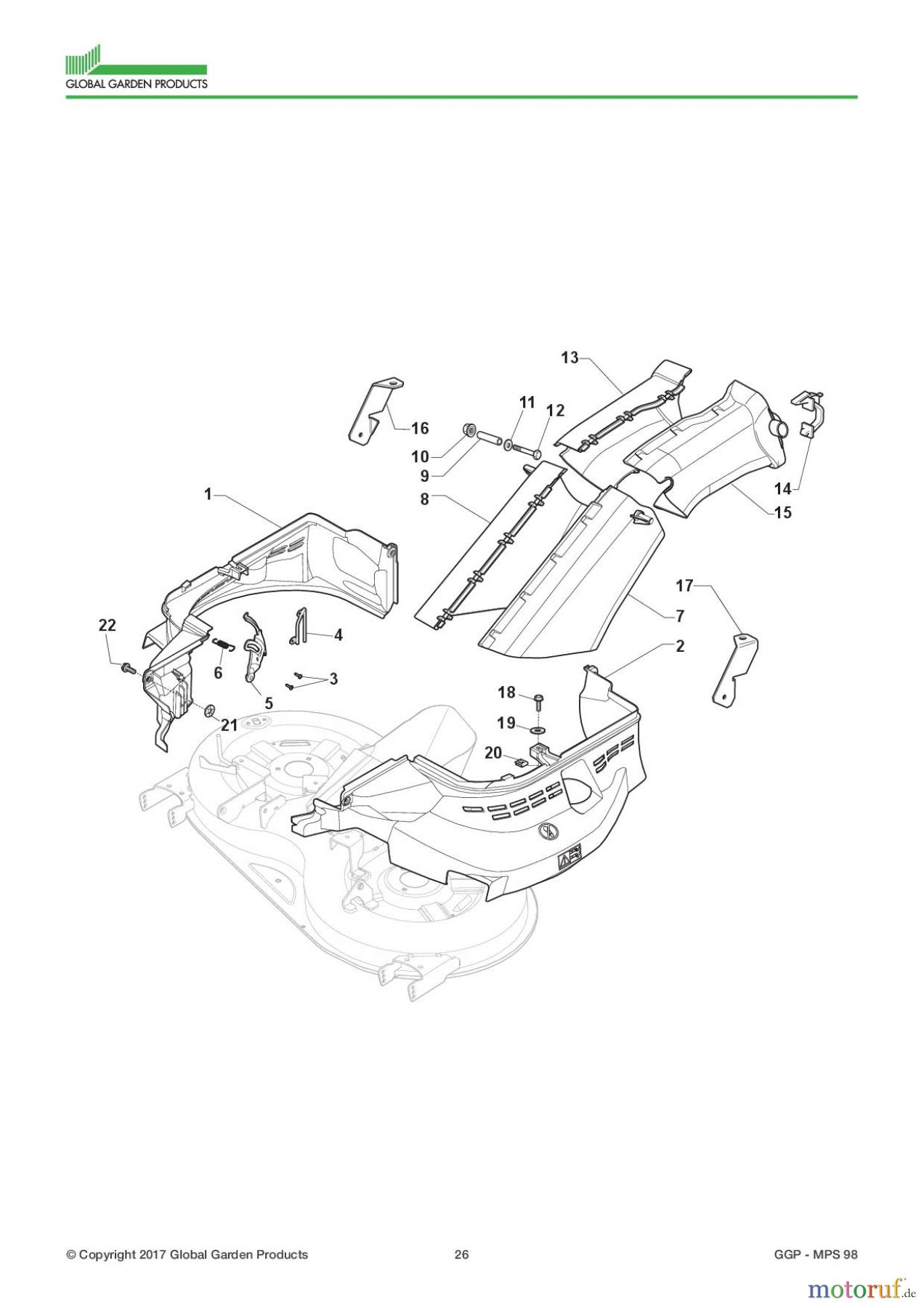  Global Garden Products GGP Aufsitzmäher Sammler Collecting 98cm 2017 MPS 98 Guards