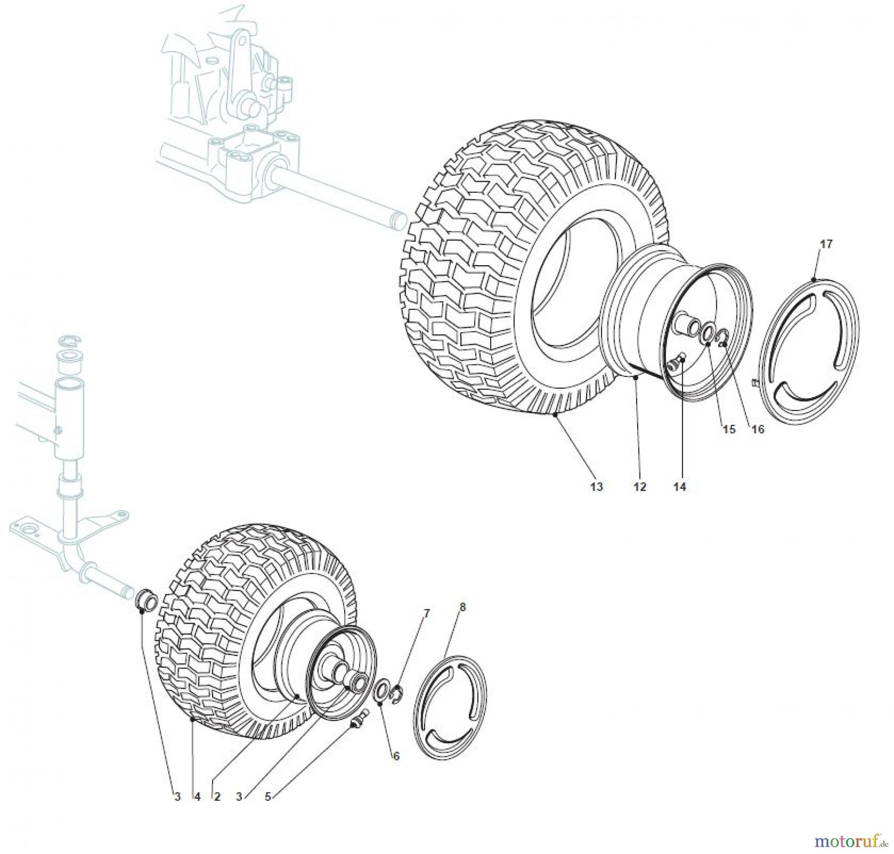  Global Garden Products GGP Aufsitzmäher Sammler Collecting 102-122cm 2017 NJA 102 Wheels