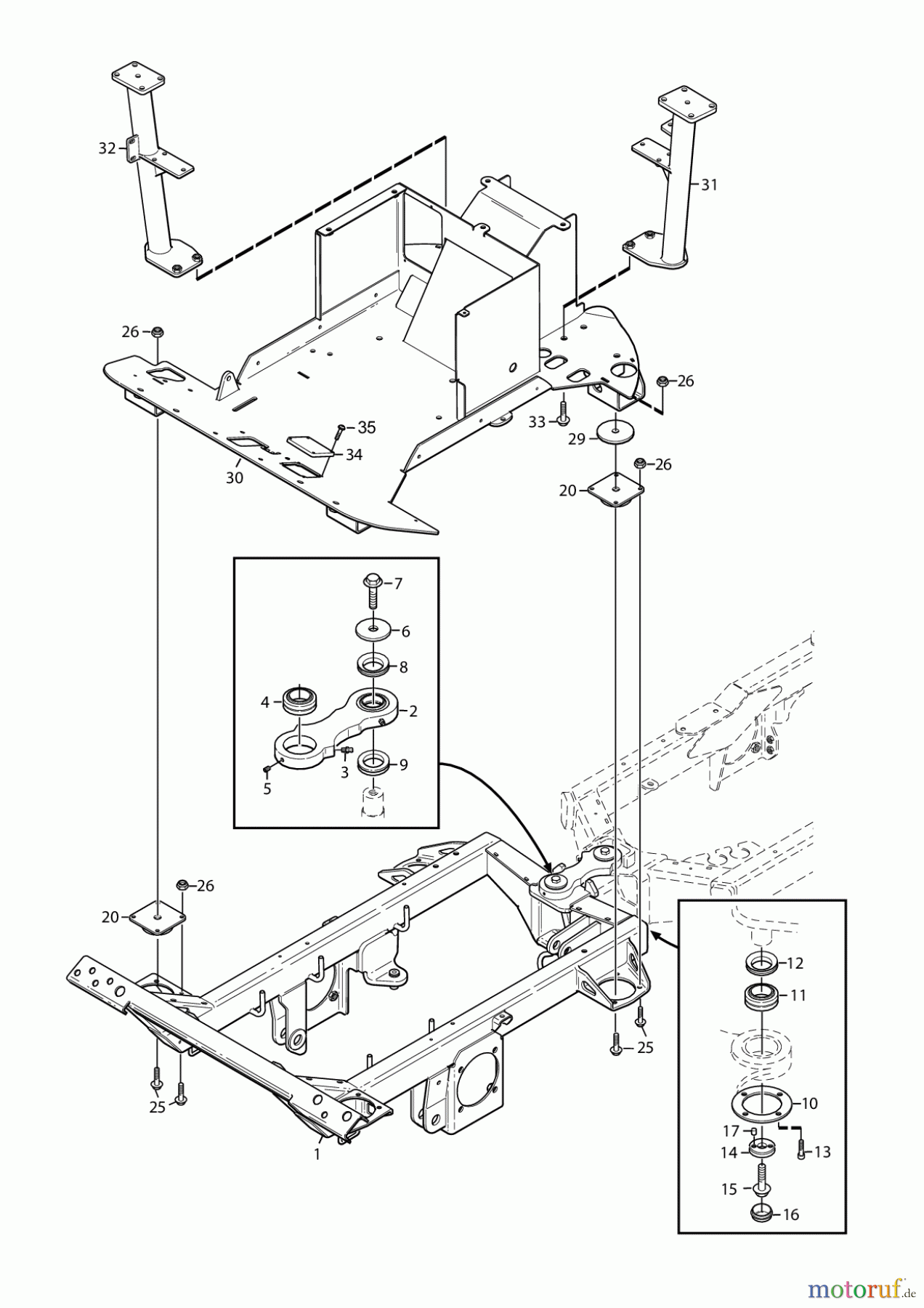  Stiga Frontmäher Baujahr 2017 Titan 2017 TITAN 540 D 13-7454-11 FRAME-FRONT